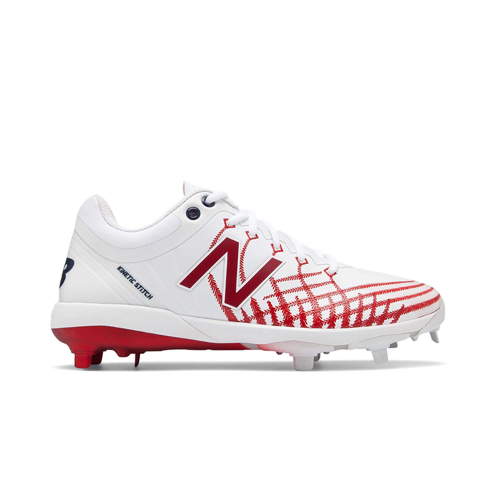 red and white new balance cleats