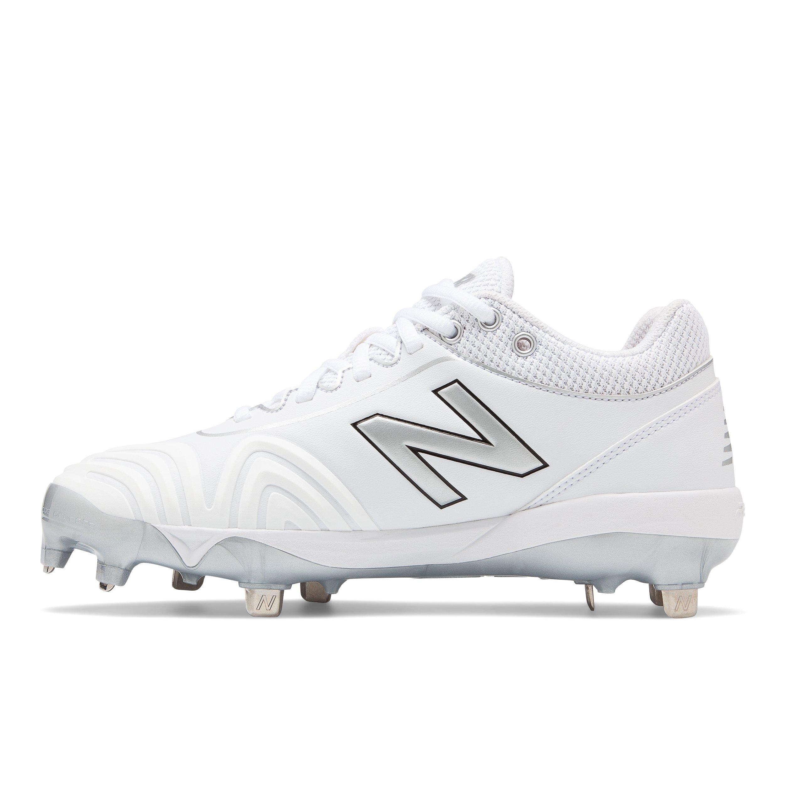 white metal cleats