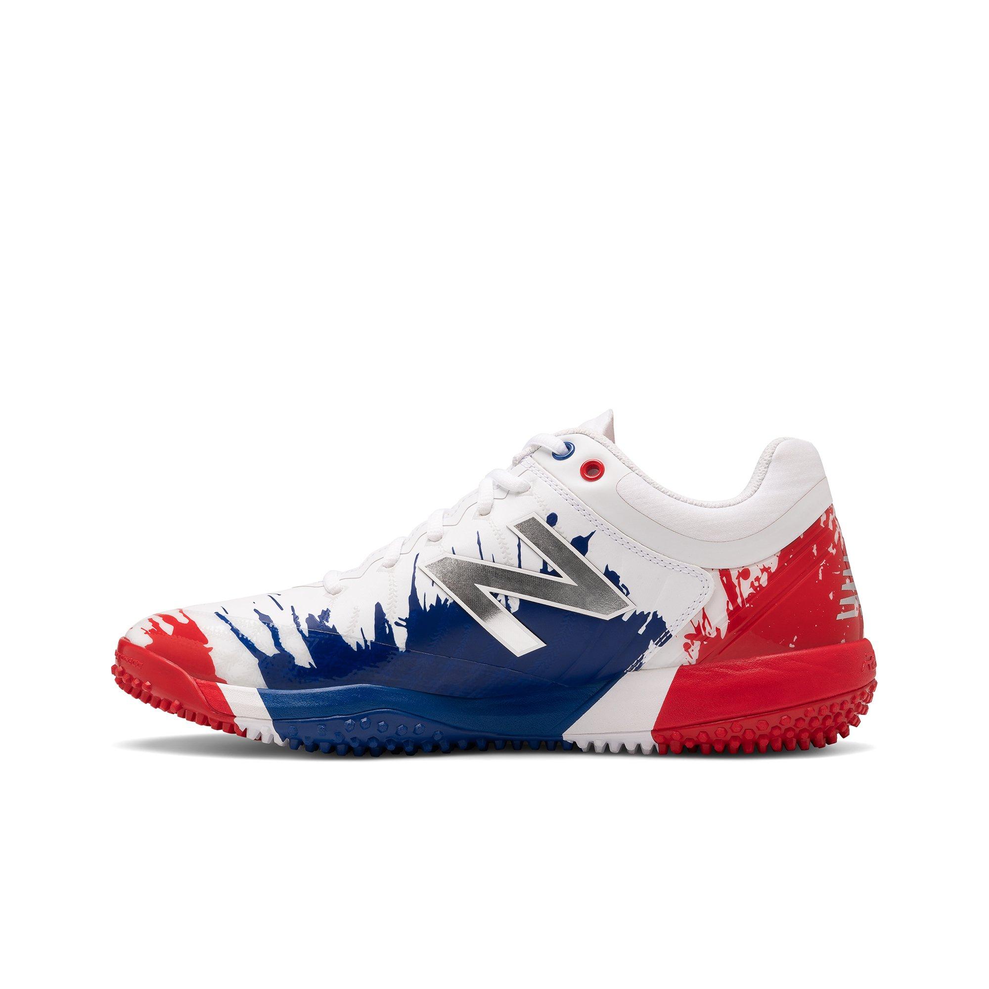 new balance red white and blue shoes