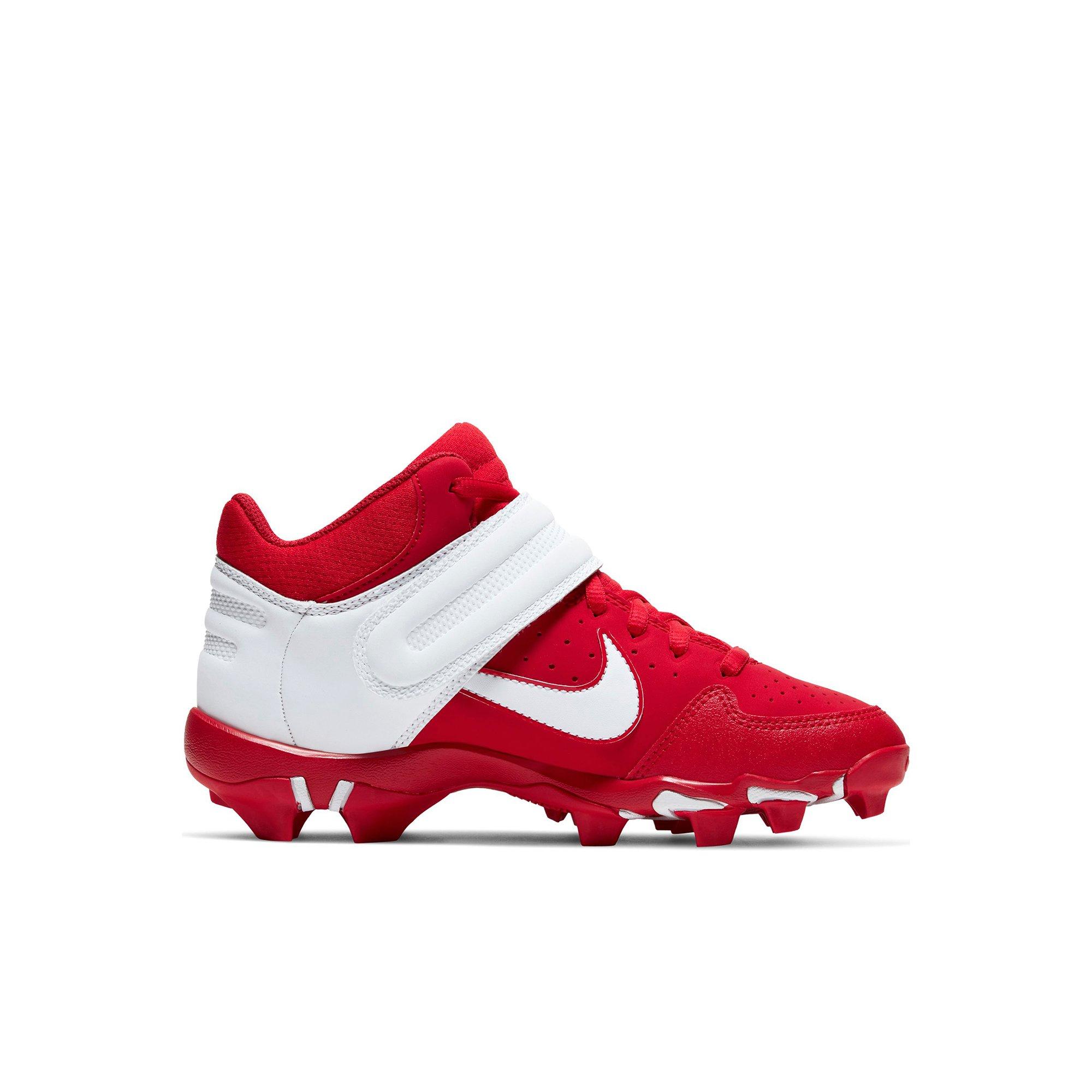 red and white nike baseball cleats