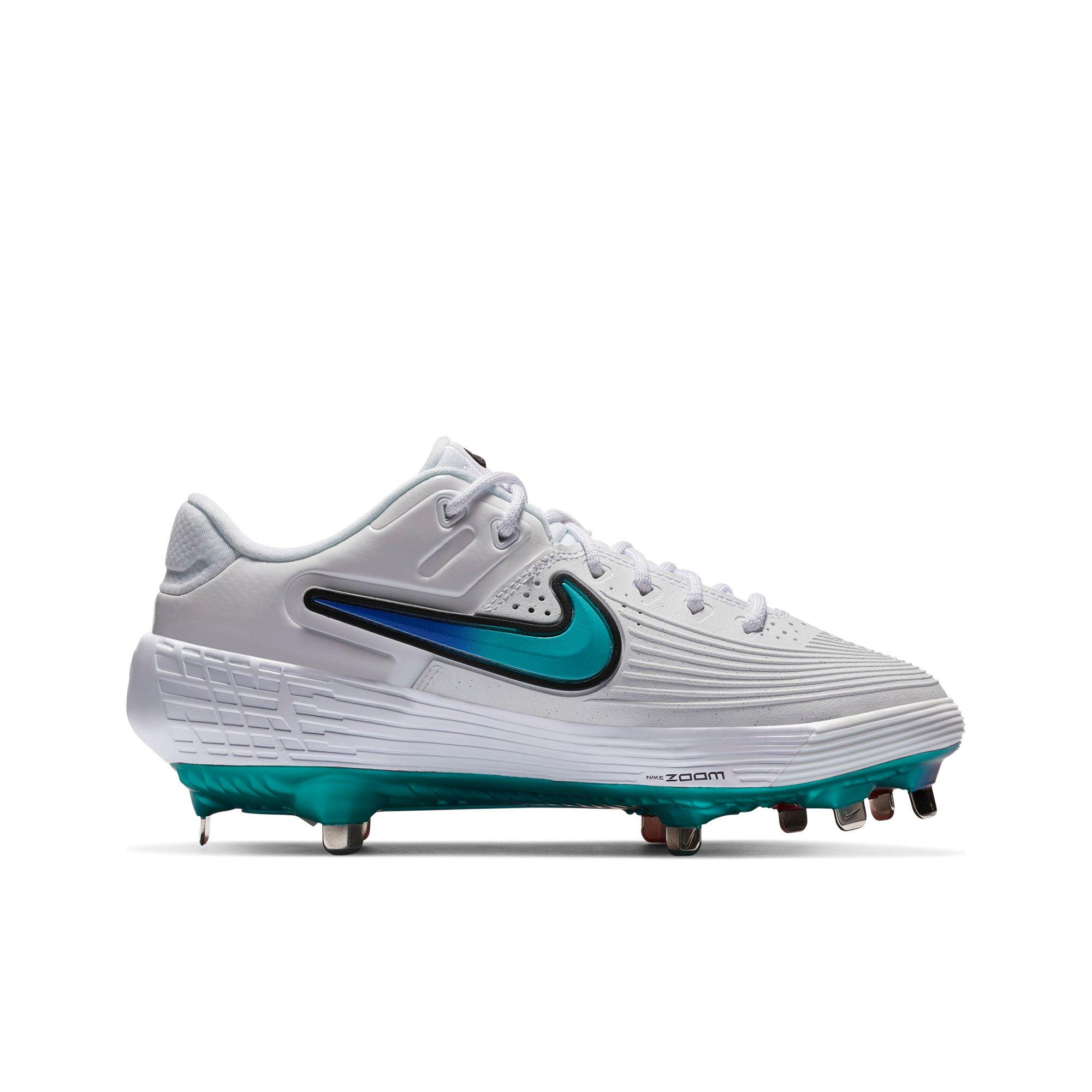 white nike metal softball cleats