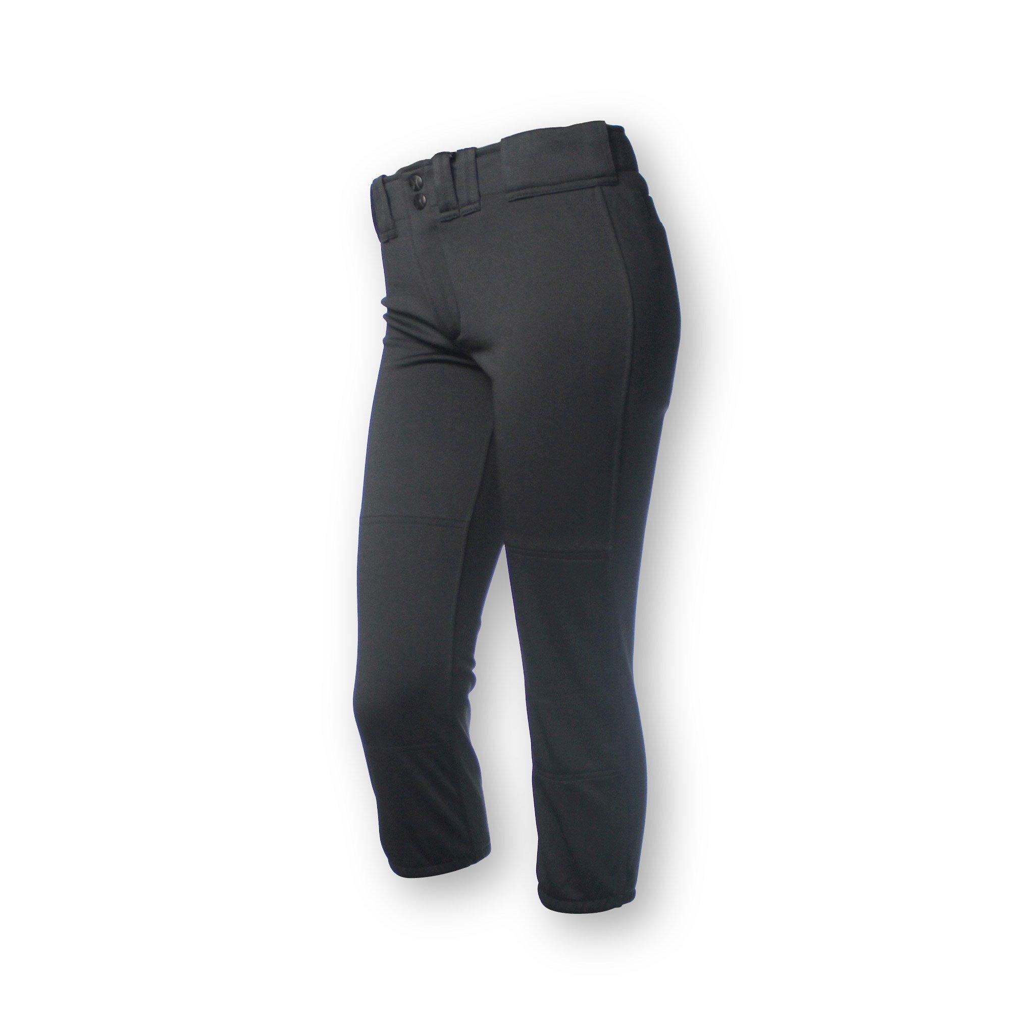 girls black softball pants