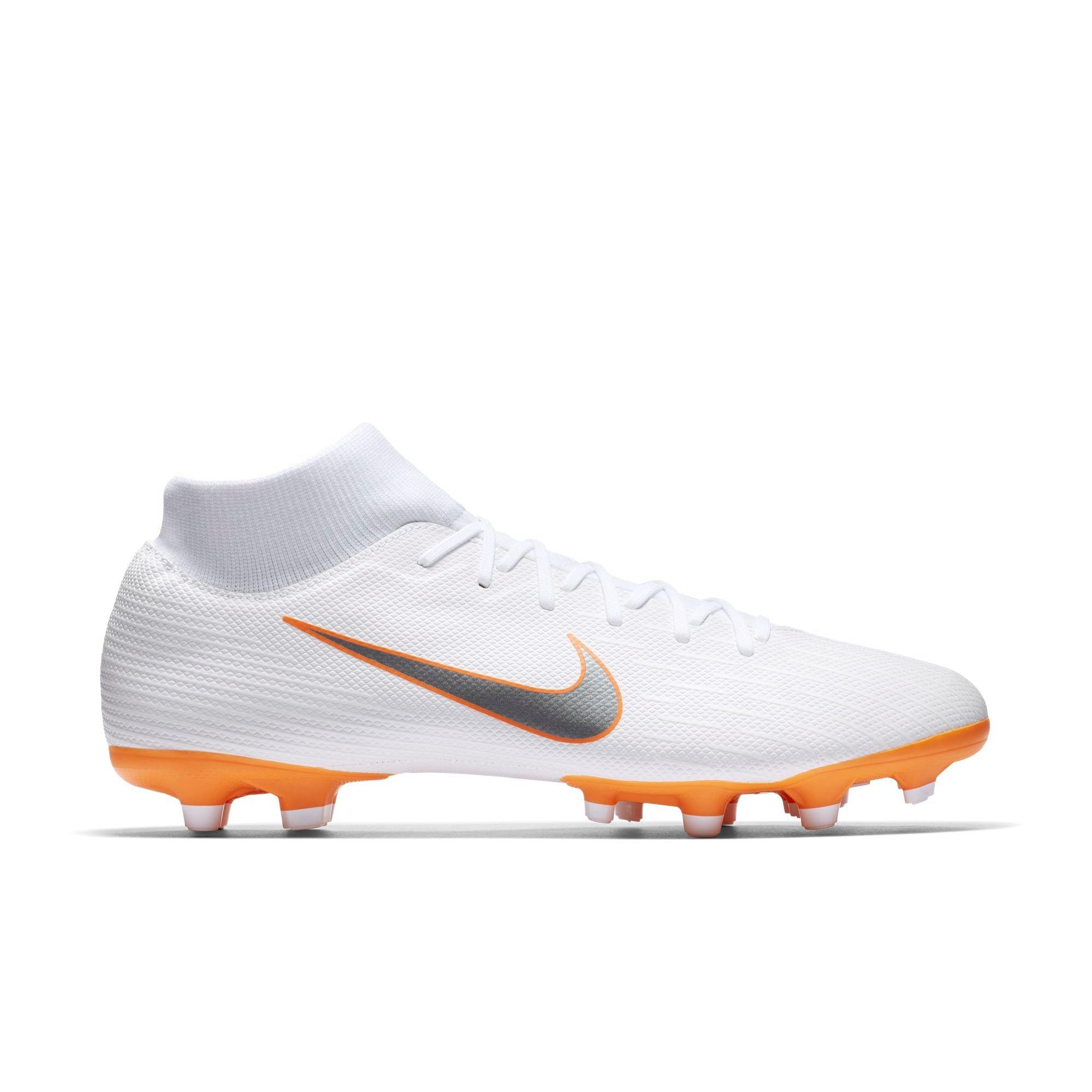 nike soccer cleats white and orange