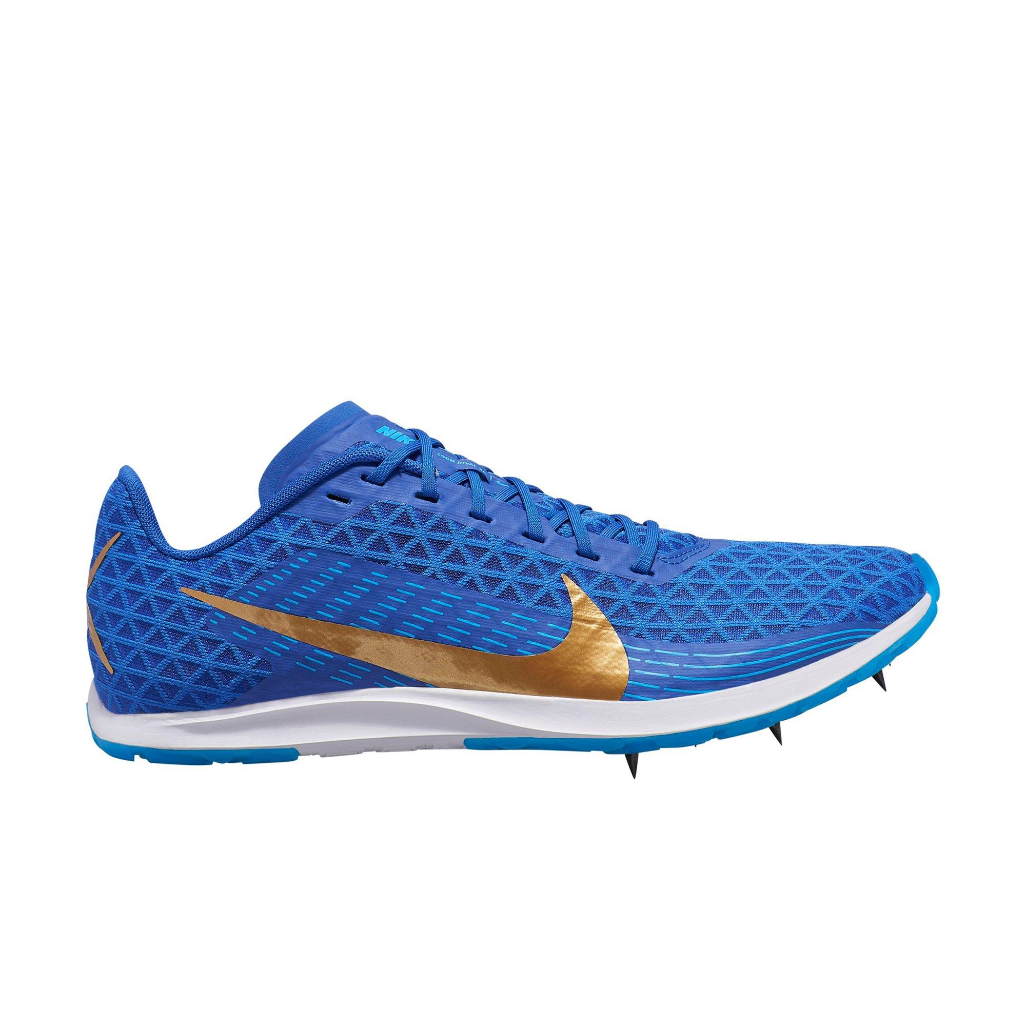 blue nike spikes