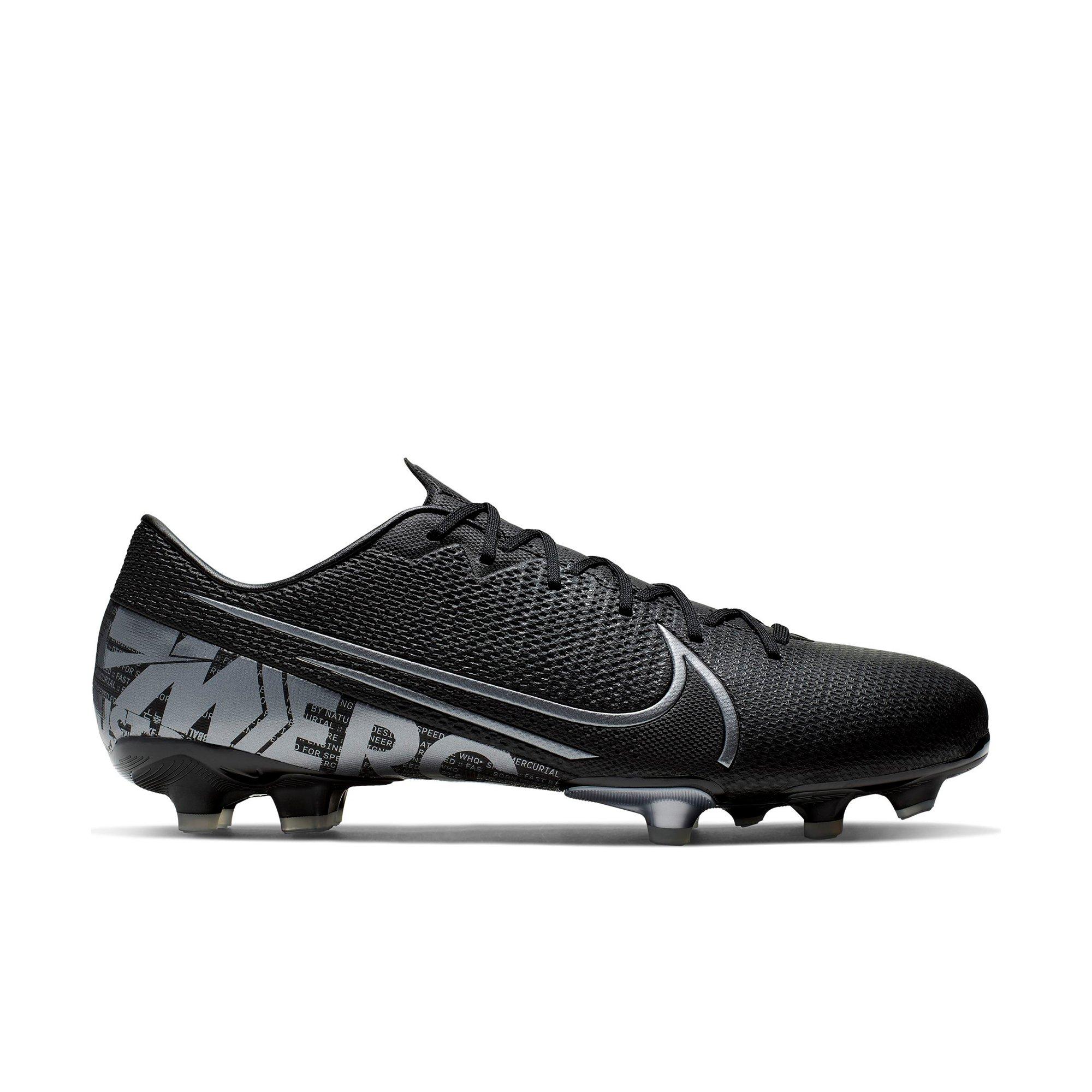 black mercurial soccer cleats