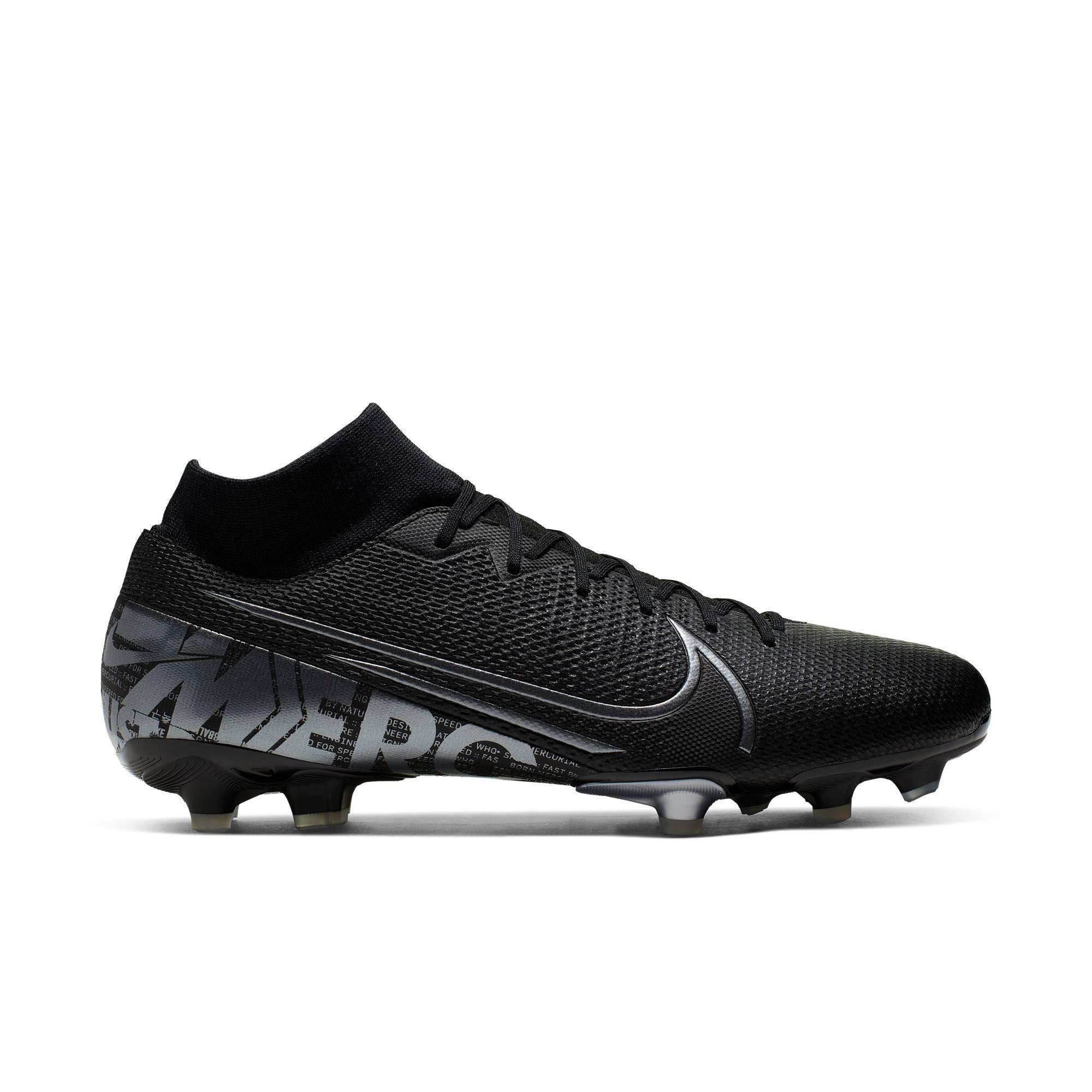 black mercurial soccer cleats