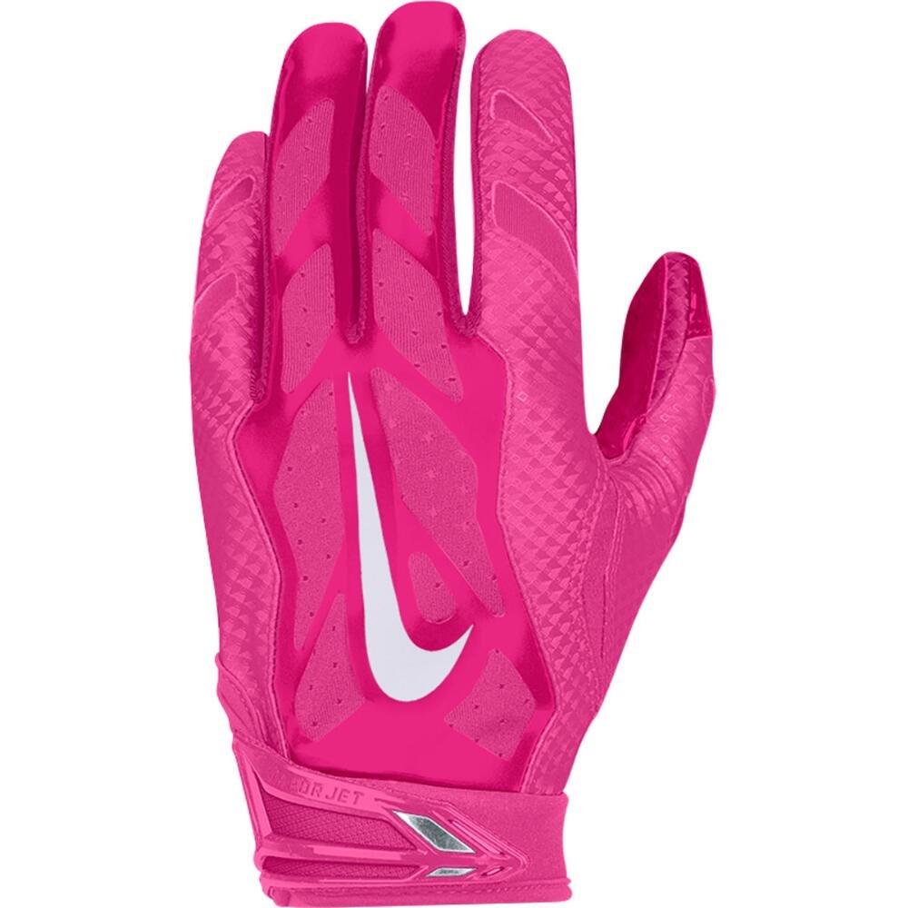 pink nike football gloves