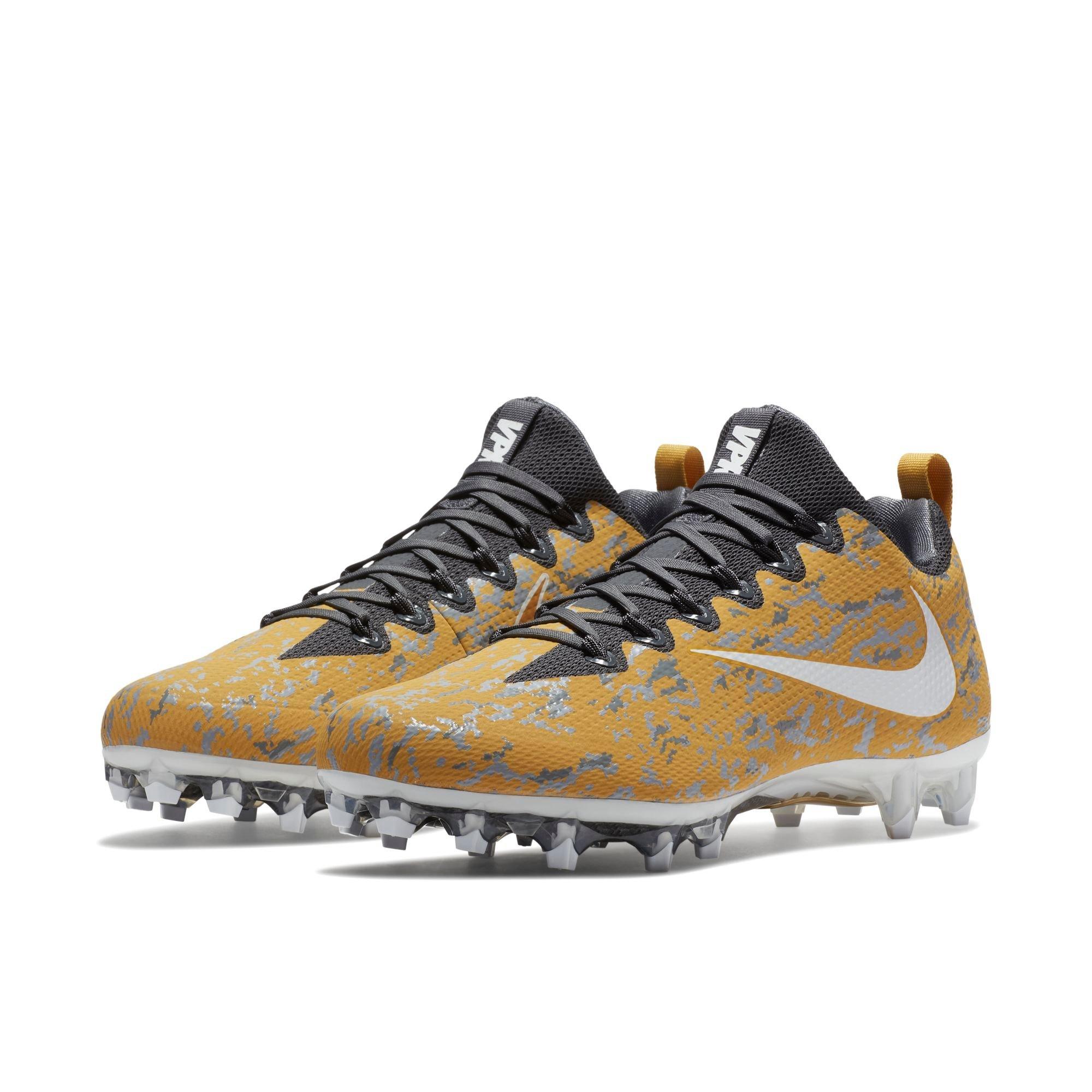 white and gold nike cleats