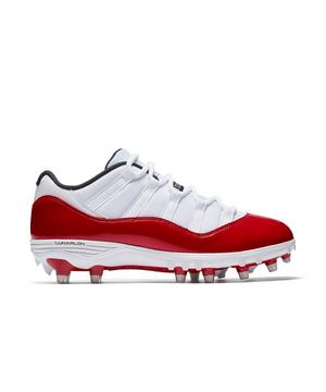 Jordan 11 Retro Low Td White Red Men S Football Cleat Hibbett