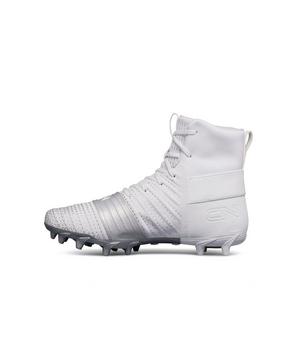 Under Armour C1n Mc Grade School White Silver Kids Football Cleats Hibbett City Gear