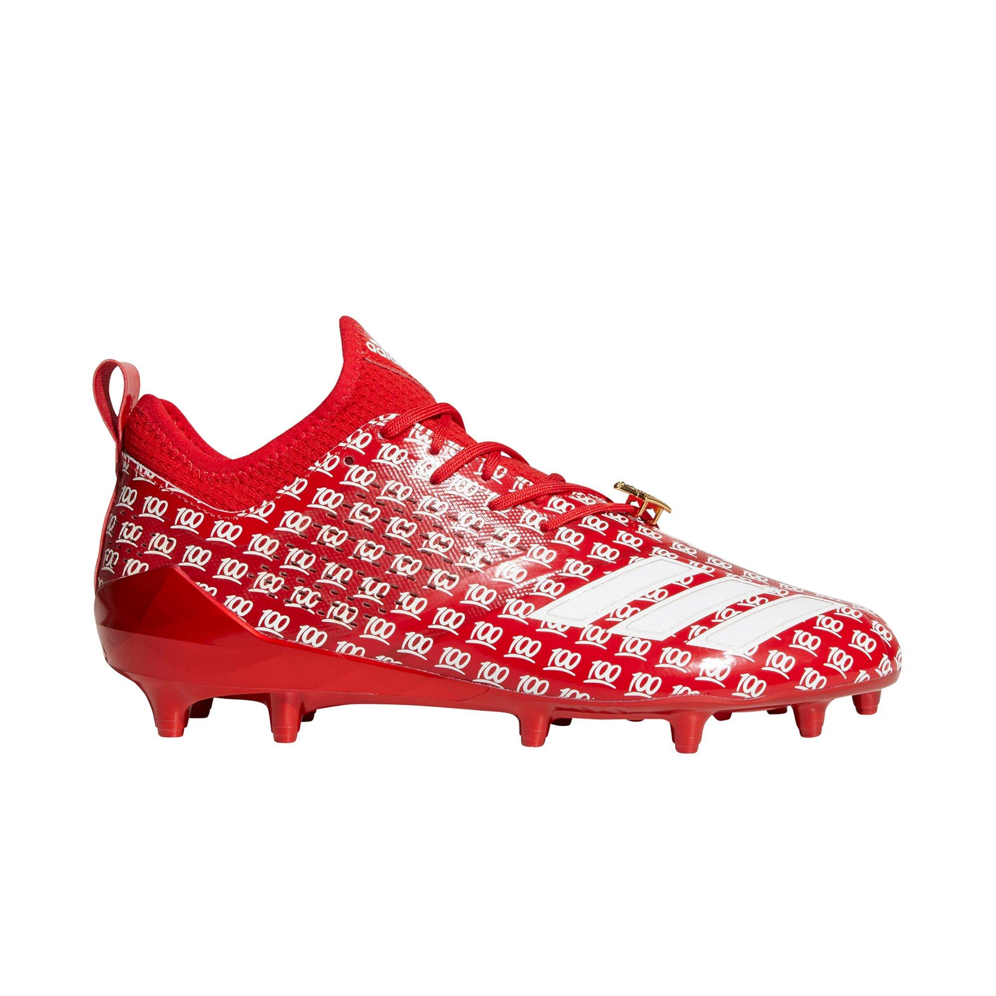 red and white adidas football cleats