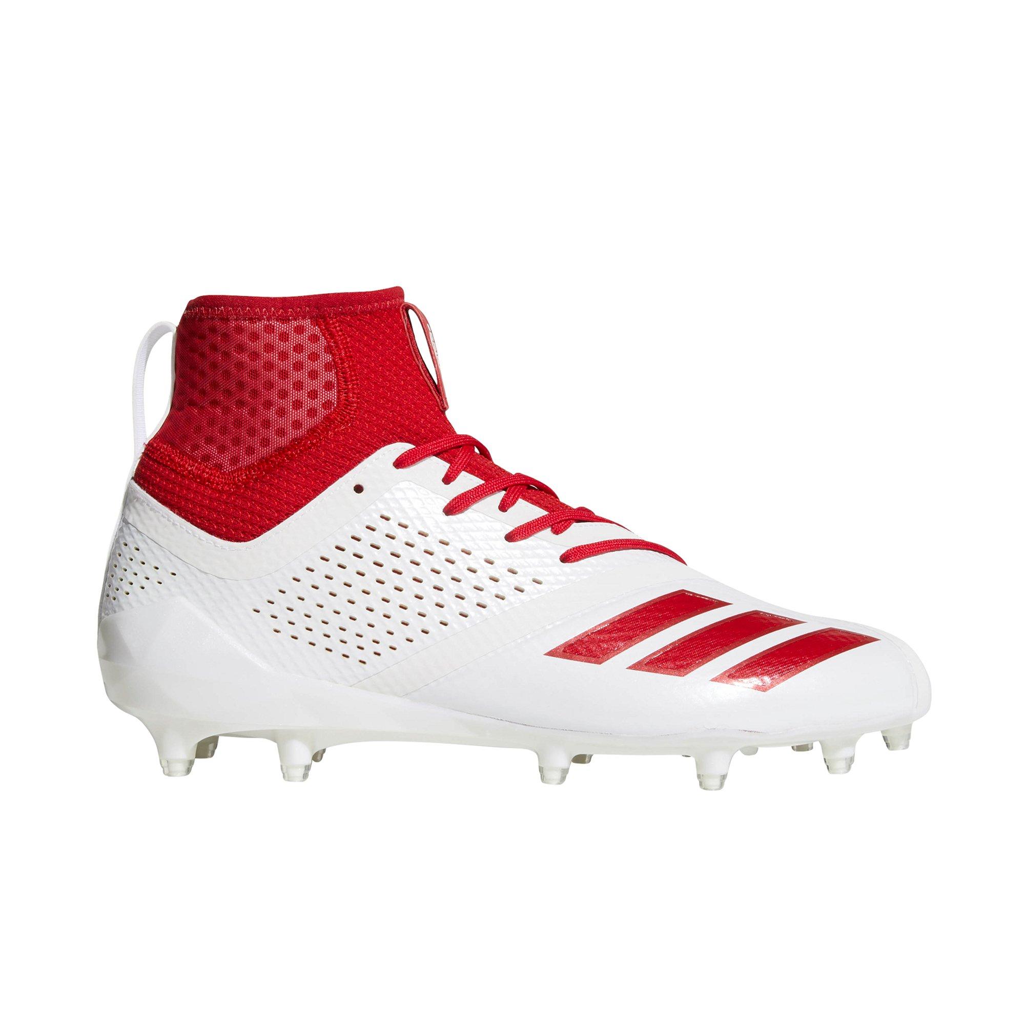 adidas red and white cleats