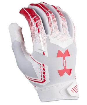 Under Armour Men S F6 Football Gloves White Red Hibbett City Gear