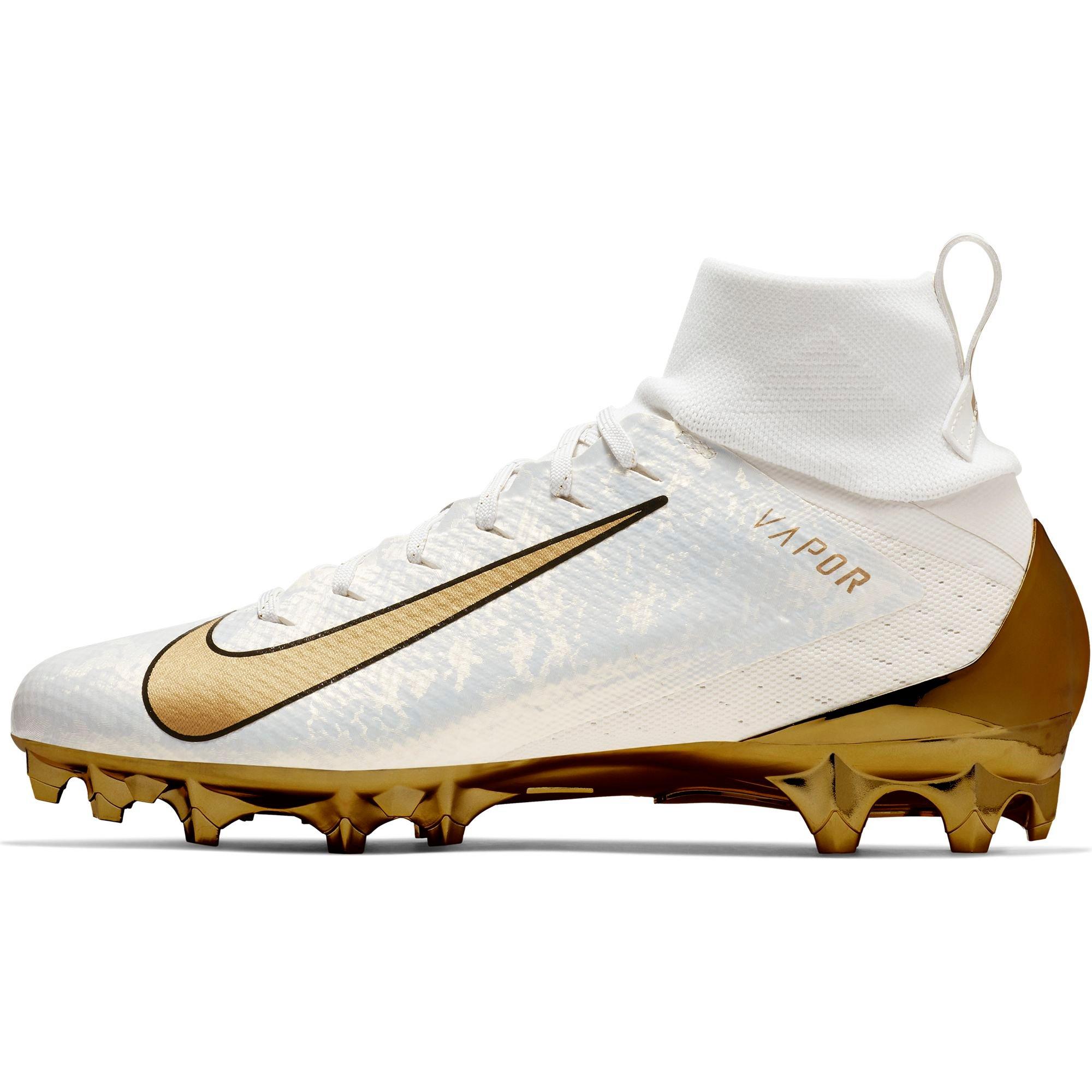 nike football cleats white and gold