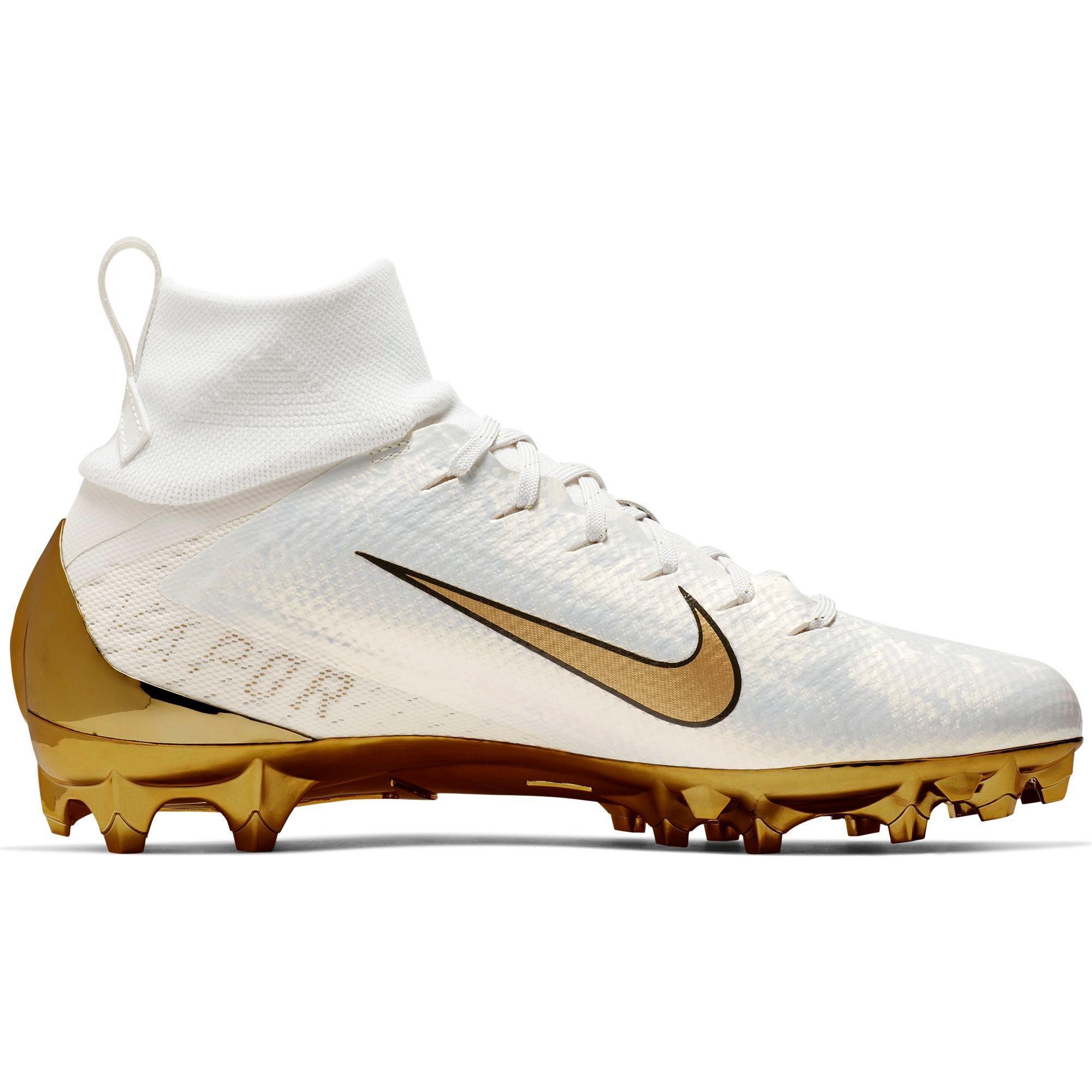 nike football cleats white and gold