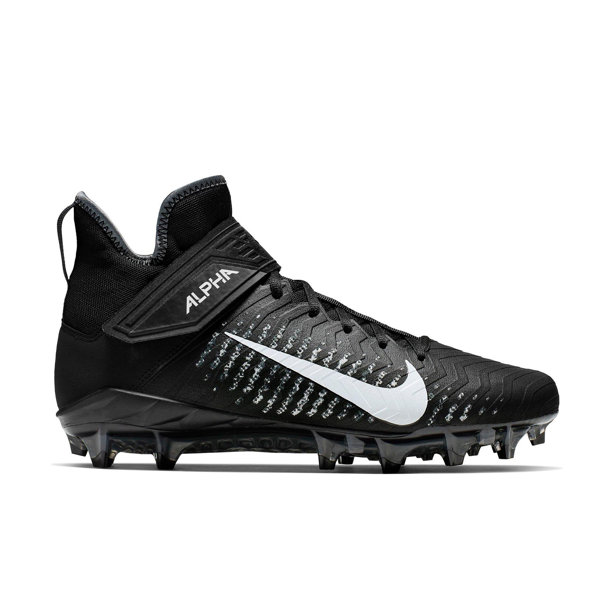 white and black nike football cleats