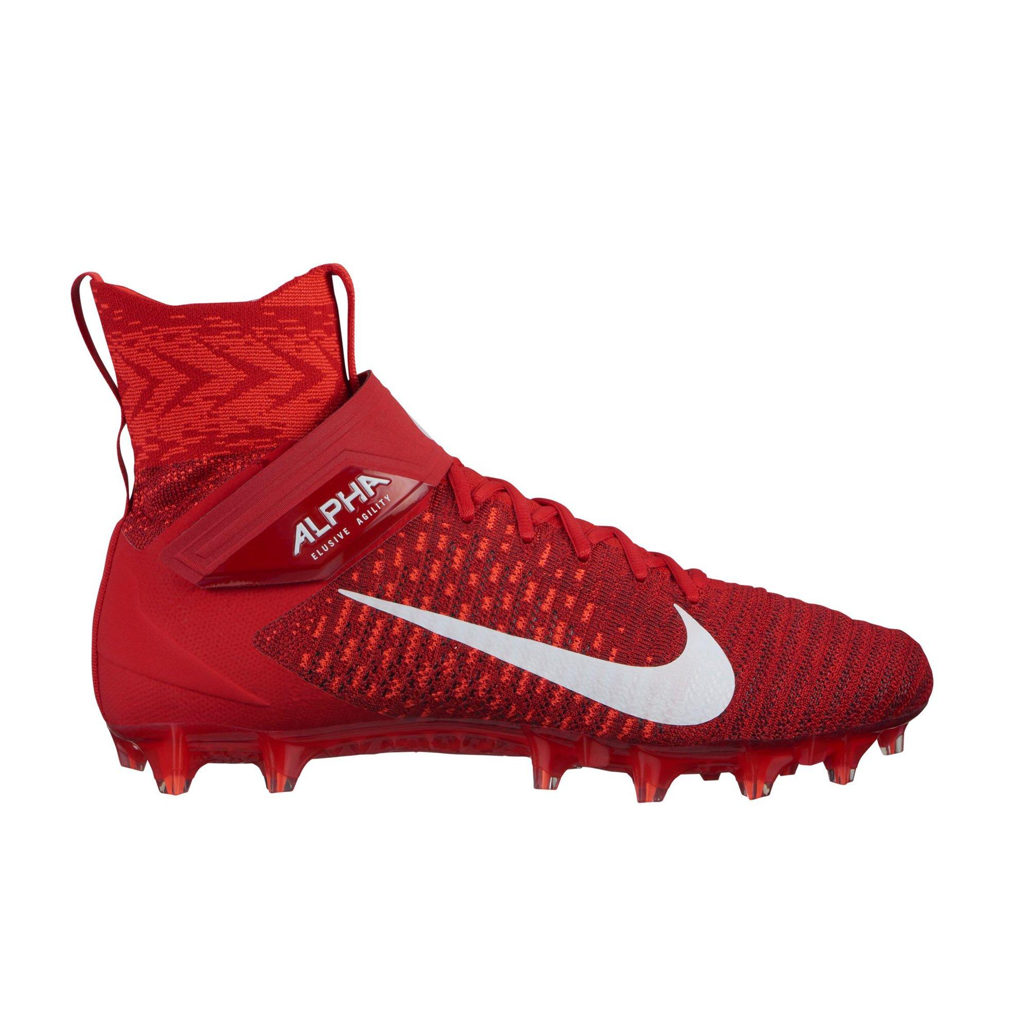 red nike alpha cleats
