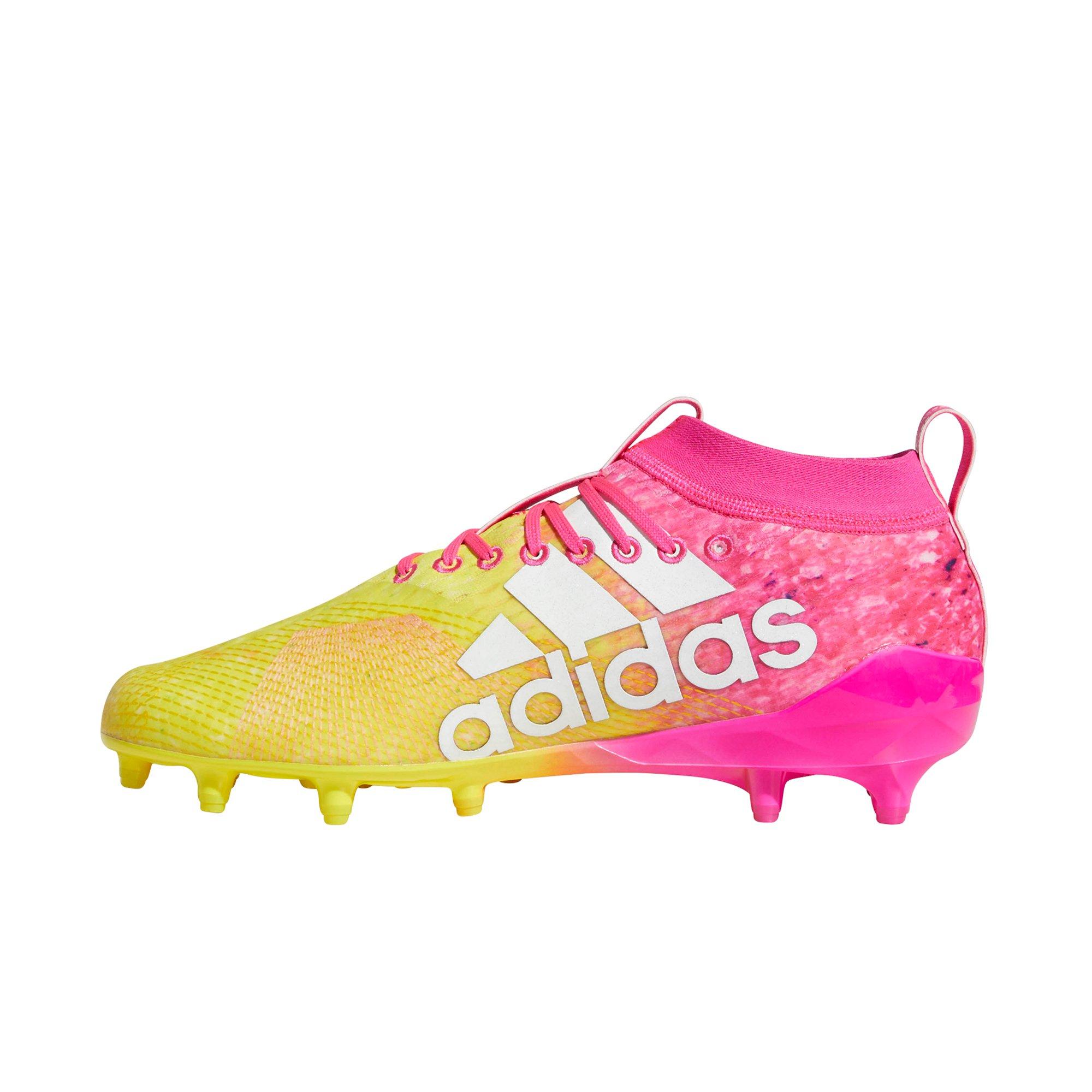 pink adidas cleats football