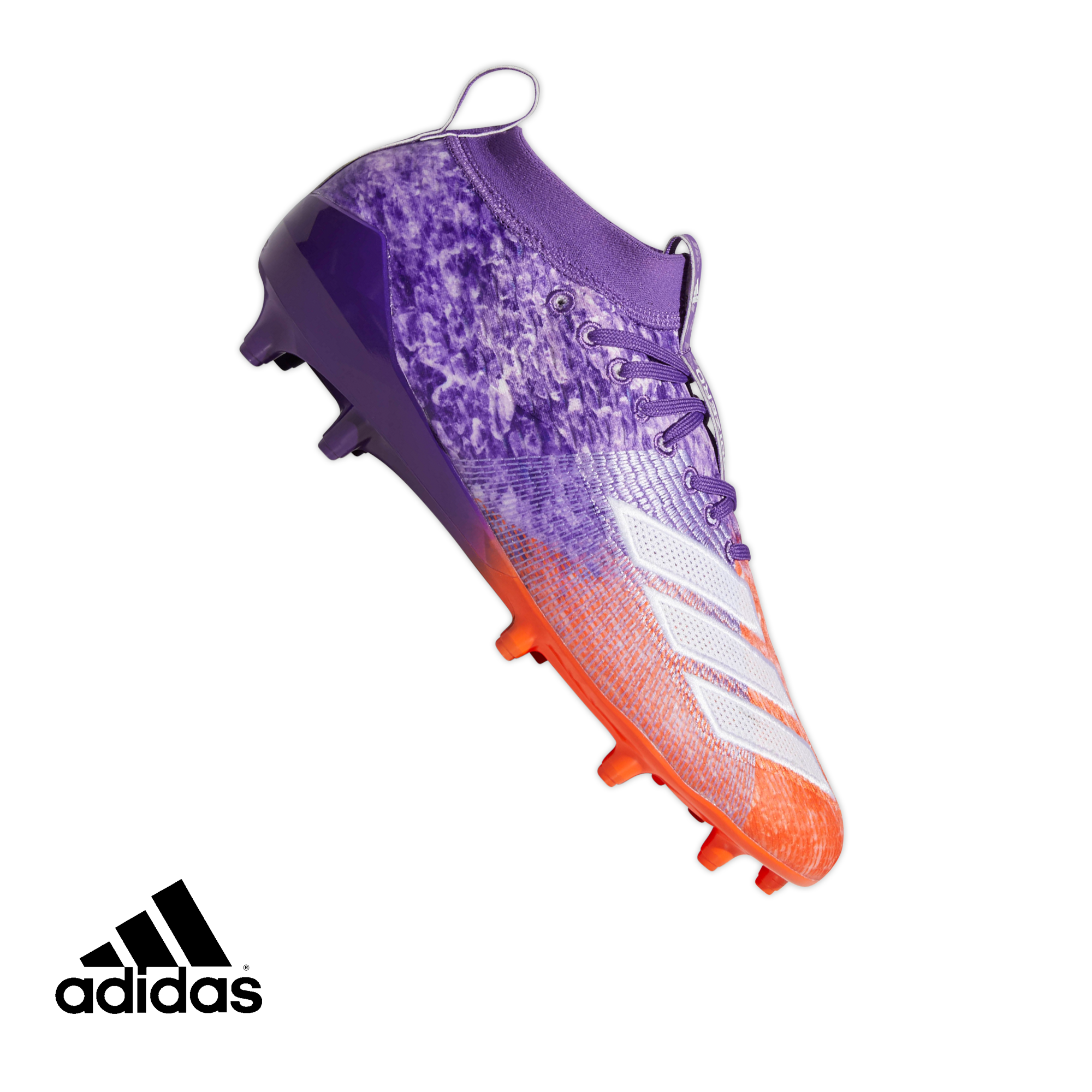 purple and gold adidas cleats