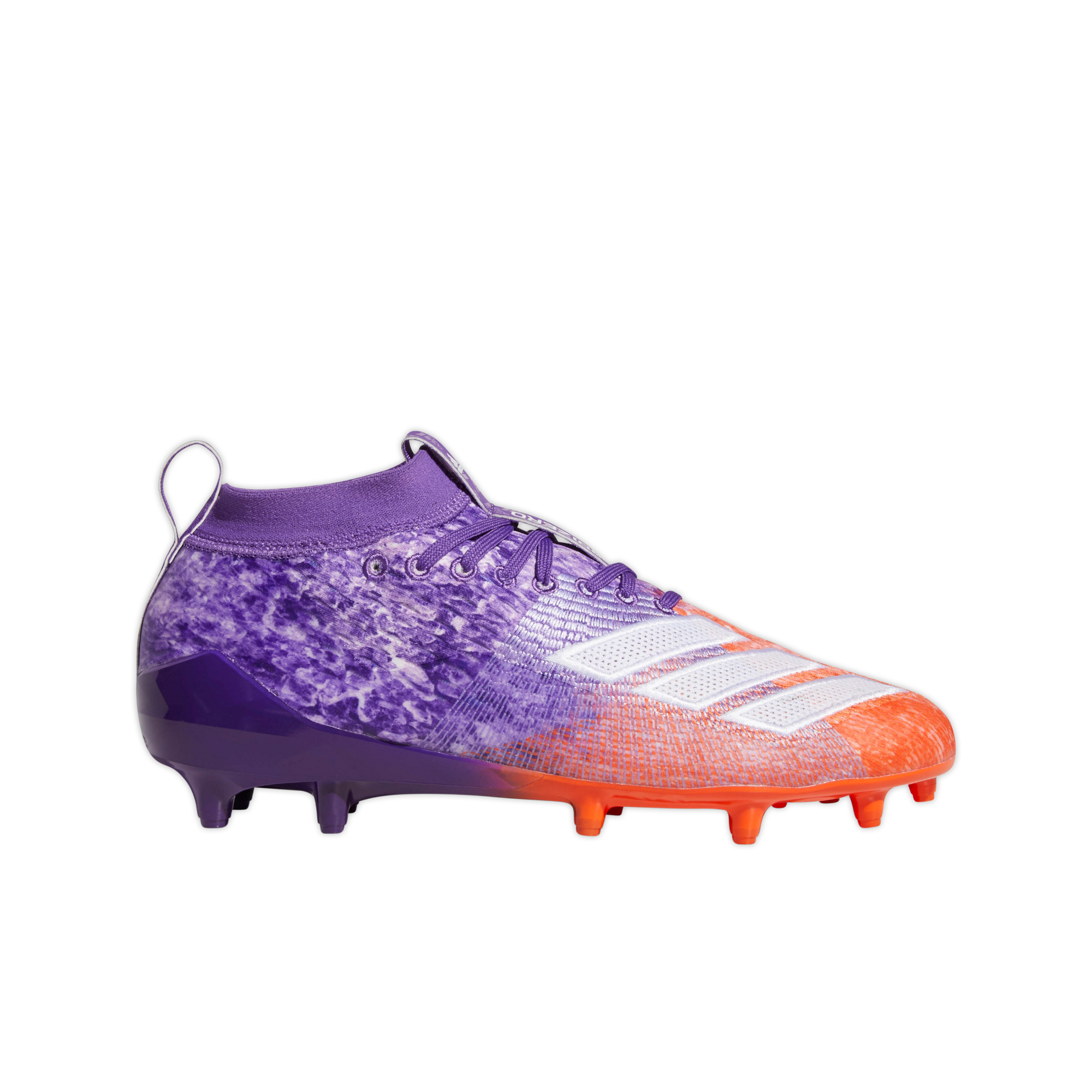 purple and gold football cleats