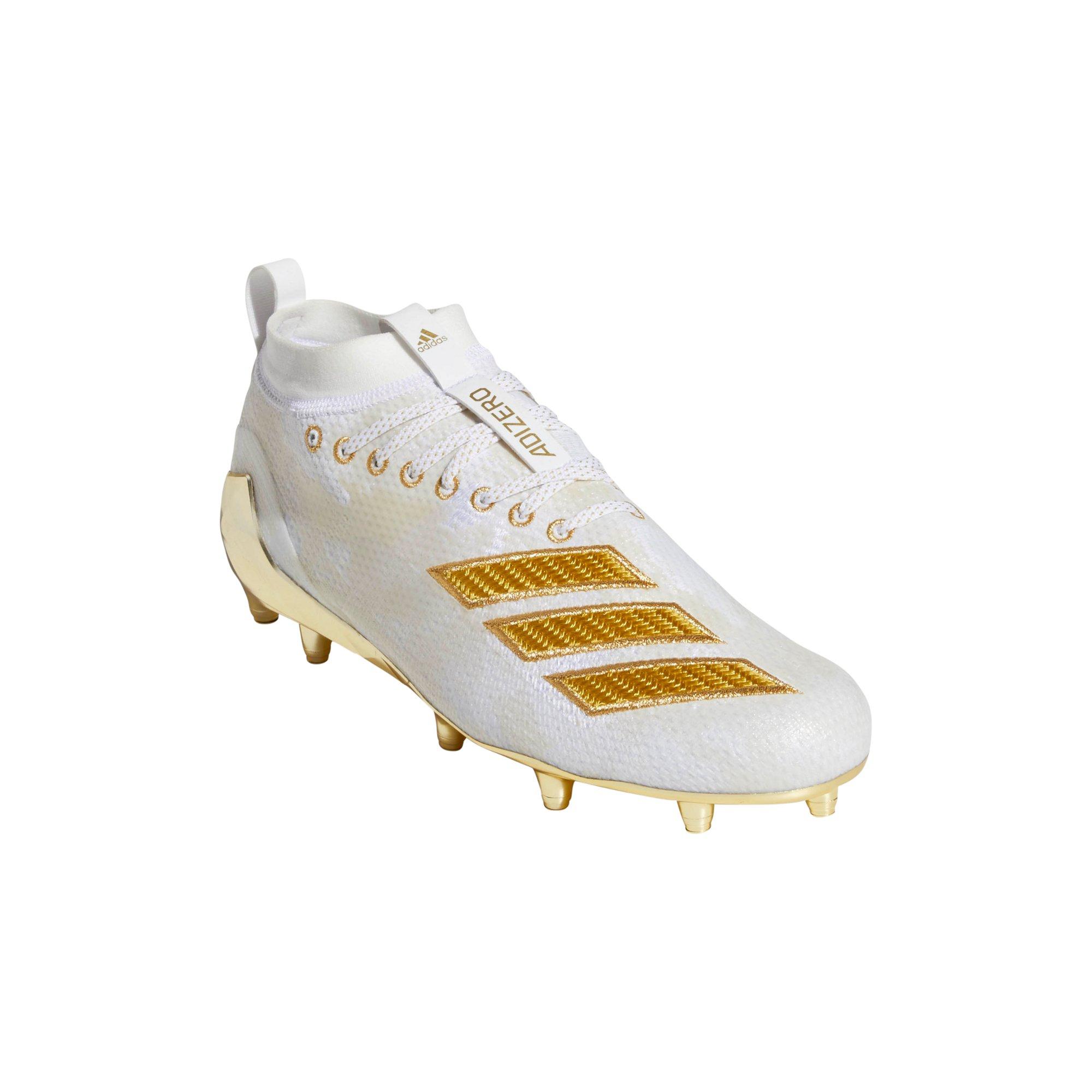 adizero 8.0 cleats white and gold