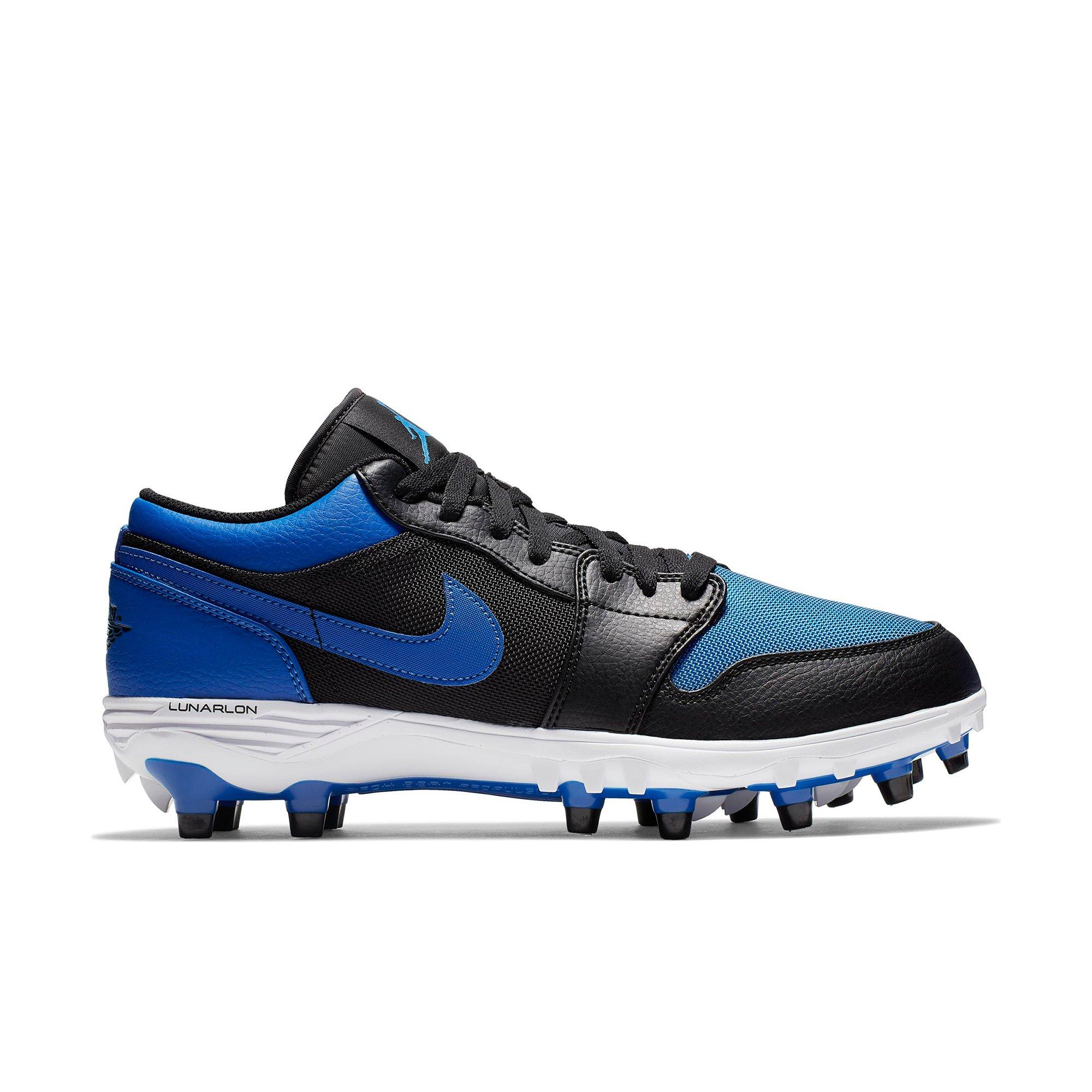 blue jordan football cleats