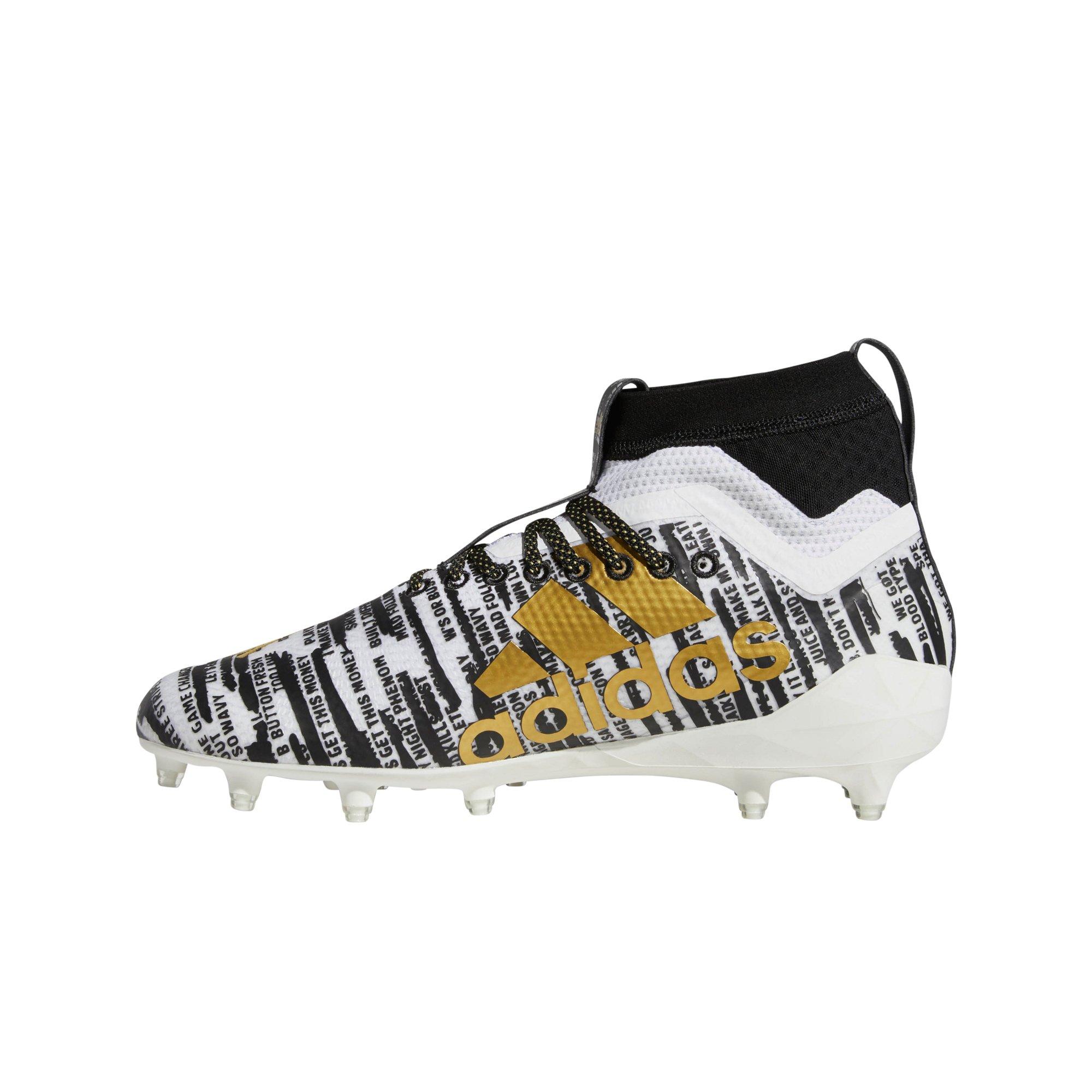 black and gold high top football cleats