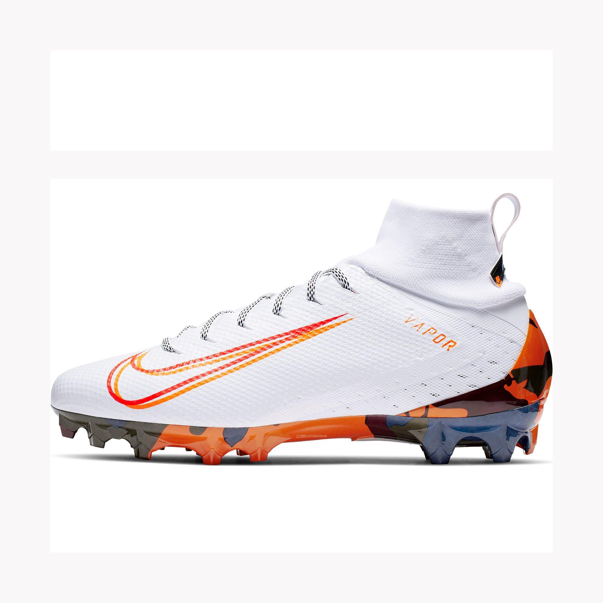 orange mens football cleats