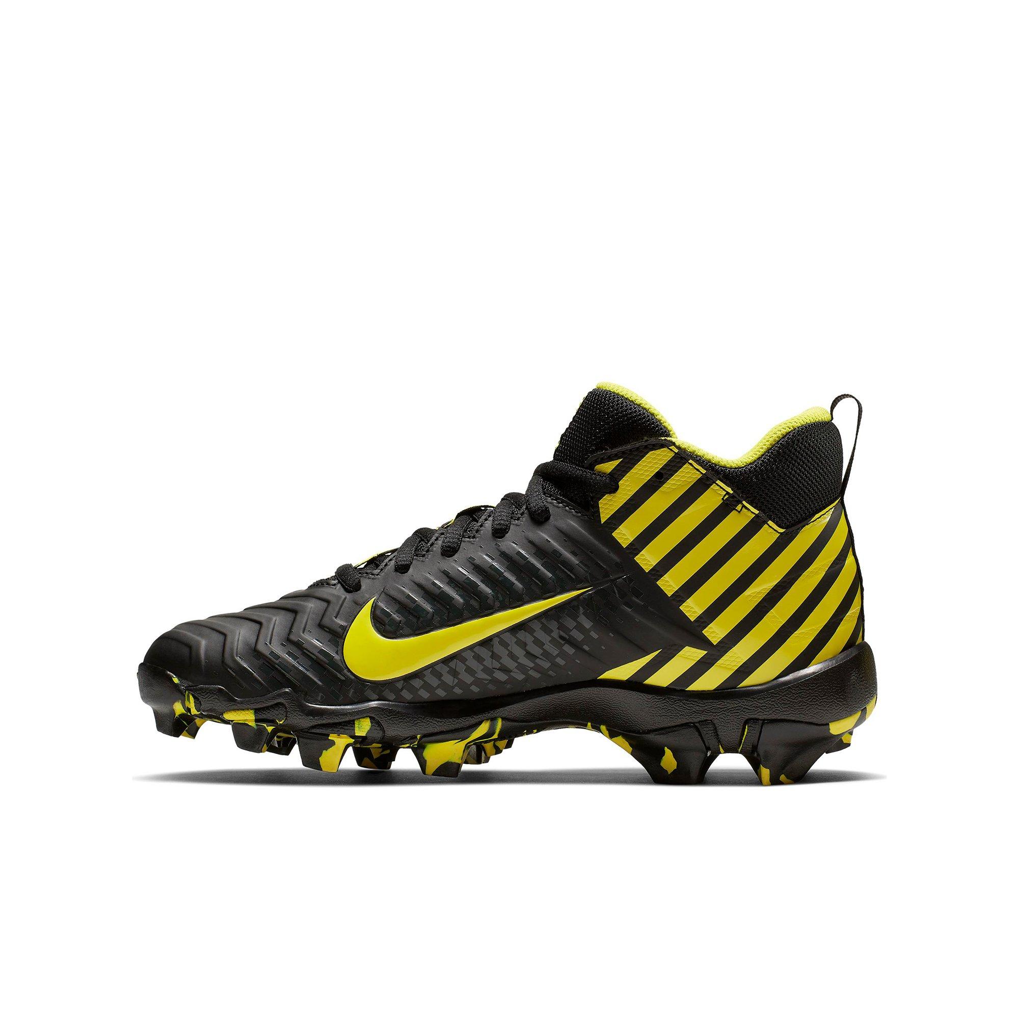 black and yellow football cleats