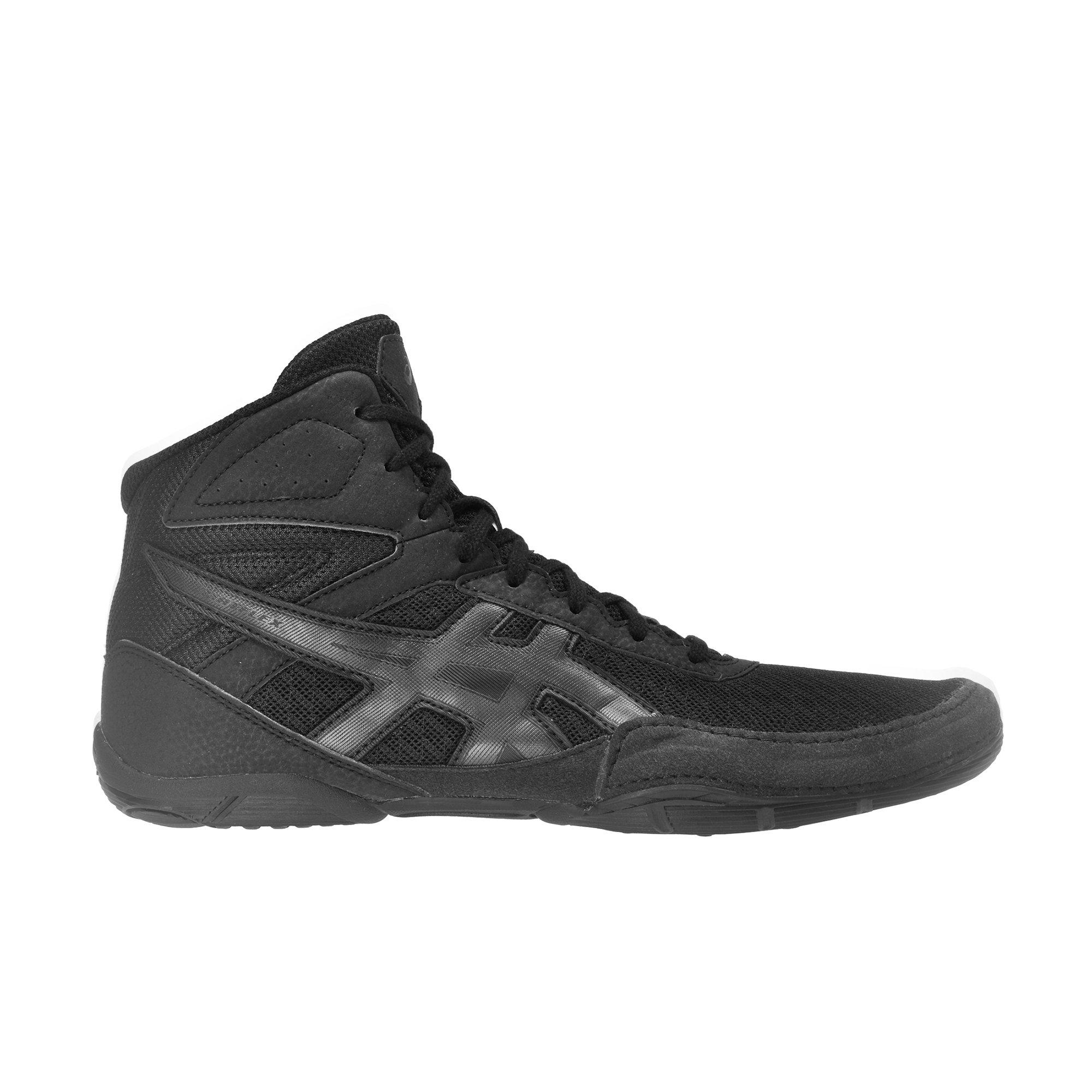 black and gold asics wrestling shoes