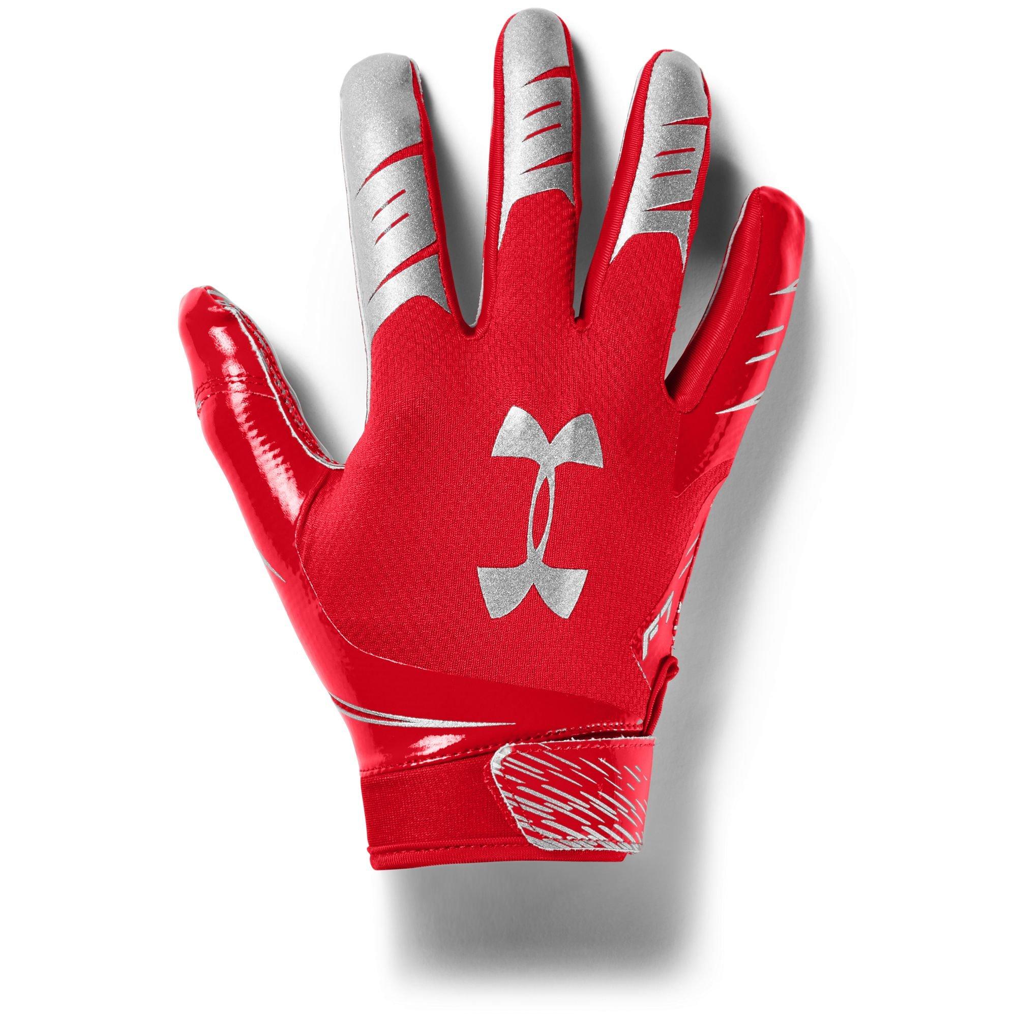 red football receiver gloves