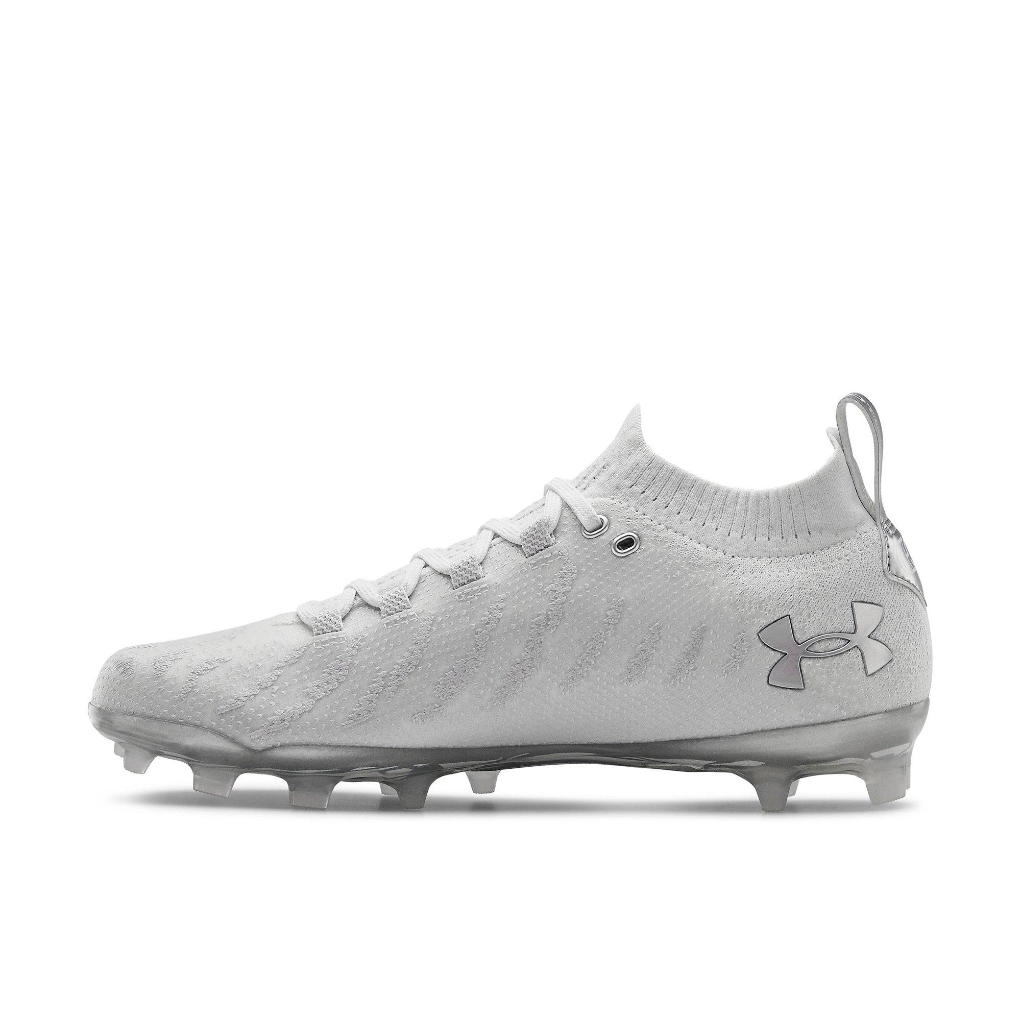 all white under armour football cleats