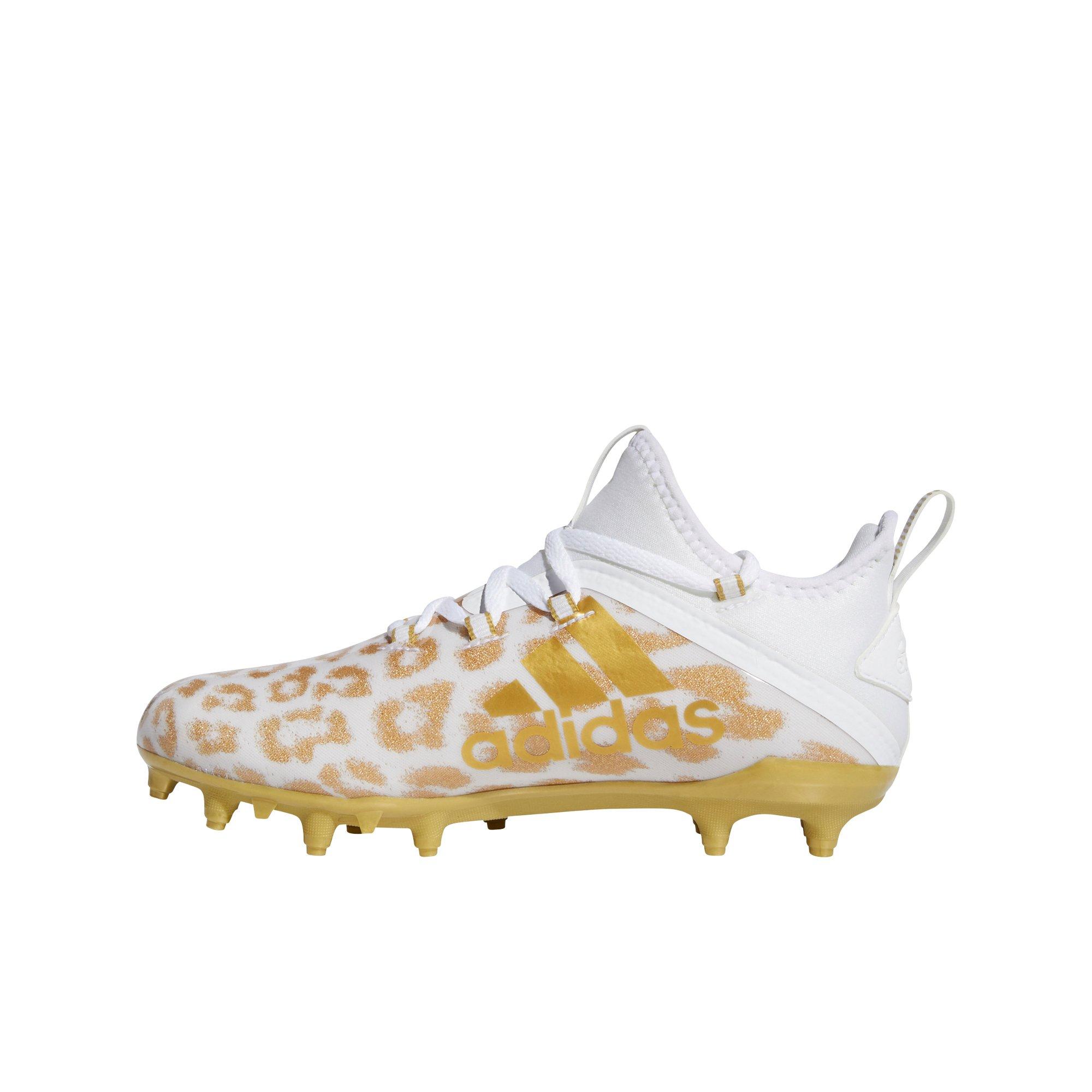 adidas football cleats gold and white