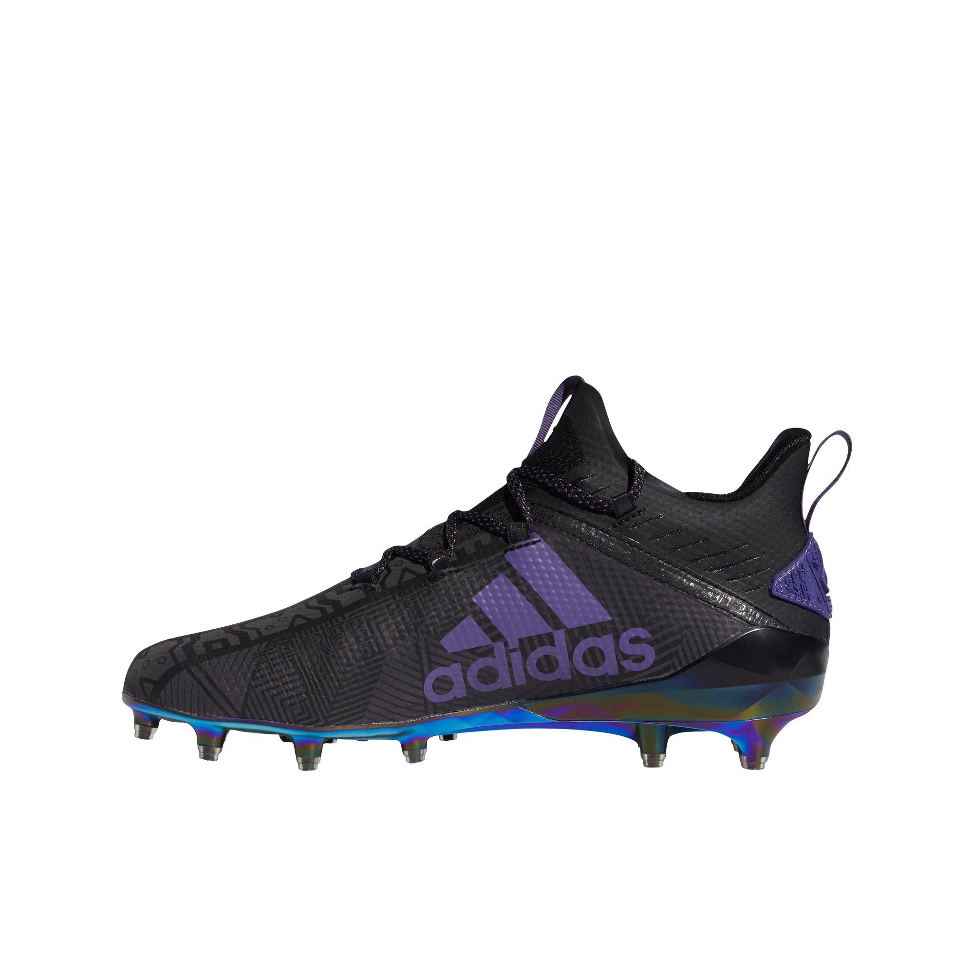 purple adizero football cleats