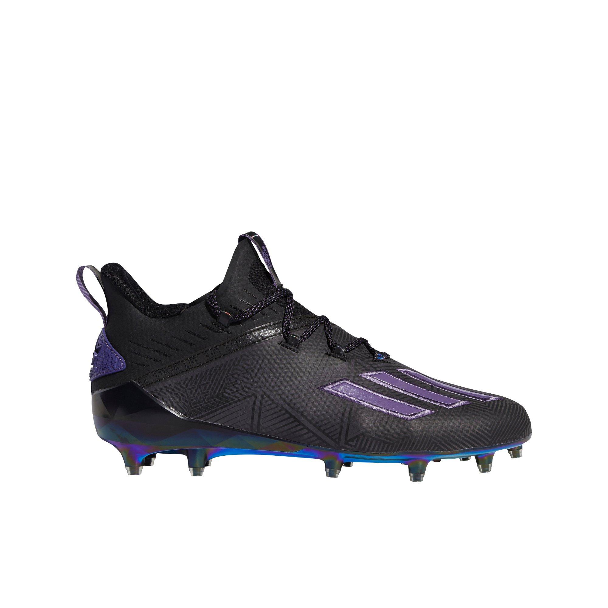 purple and gold football cleats