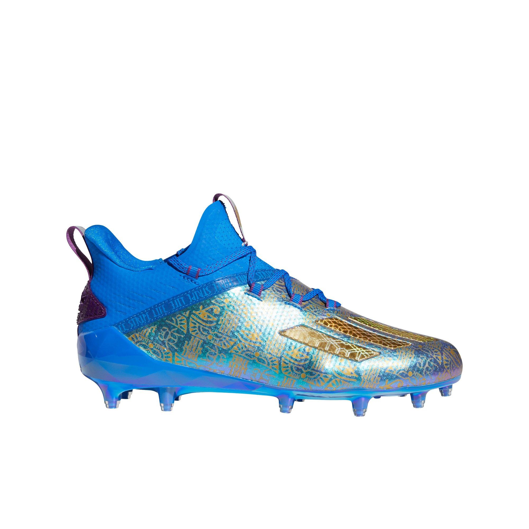 blue and gold adidas football cleats