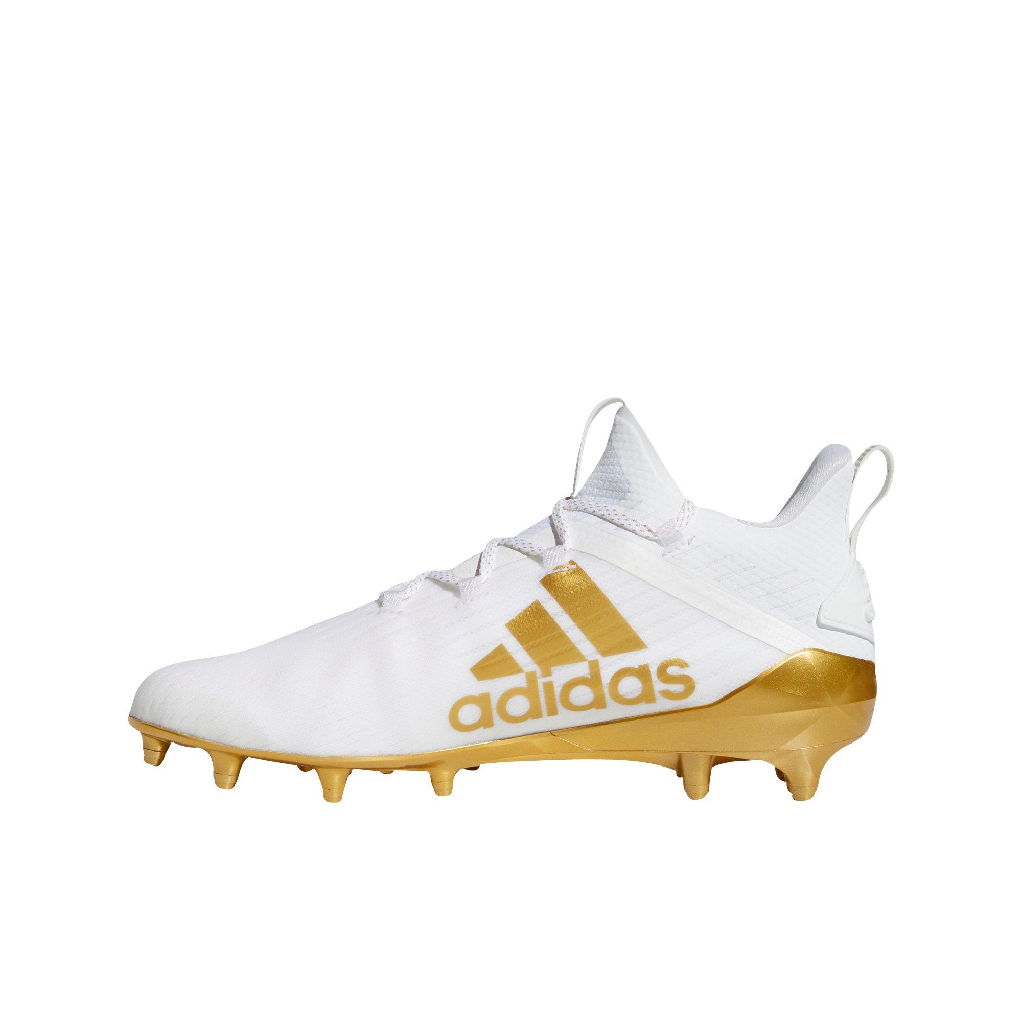 white and gold adidas soccer cleats