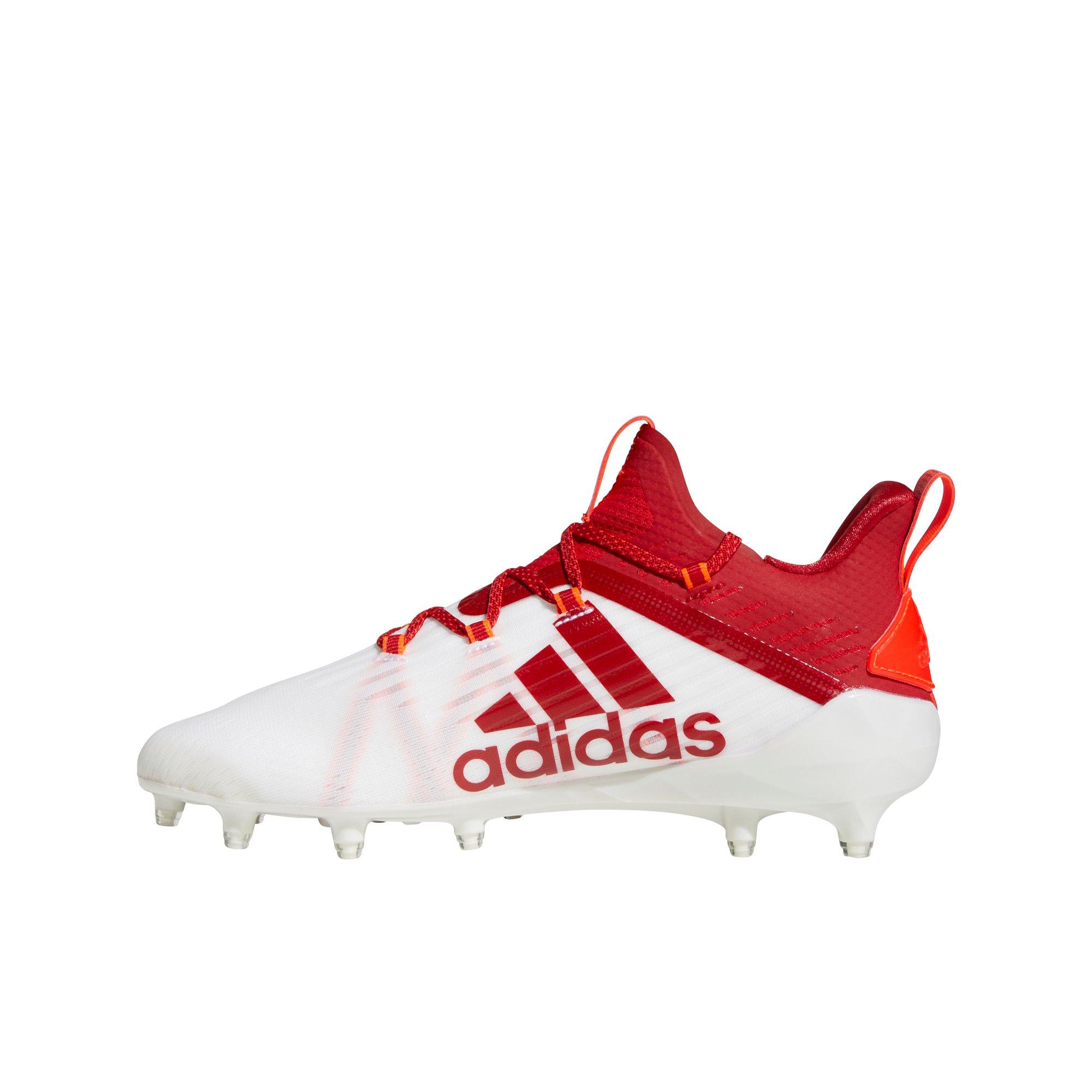 adidas cleats red and white