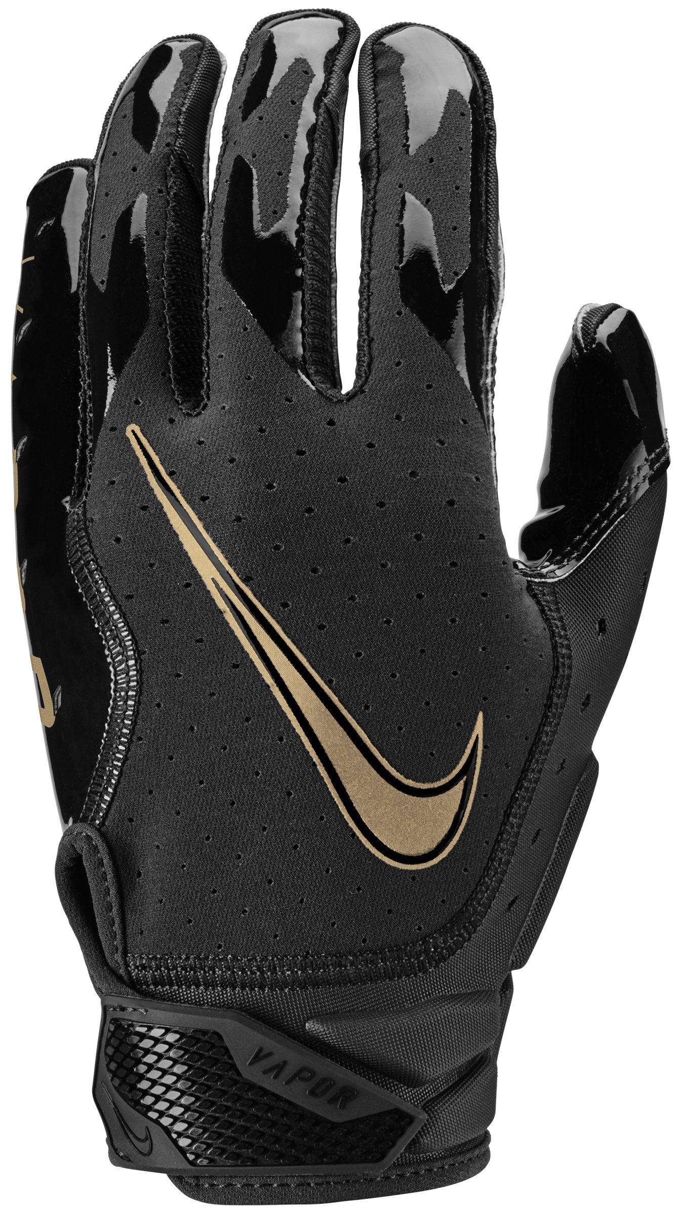 black gold football gloves