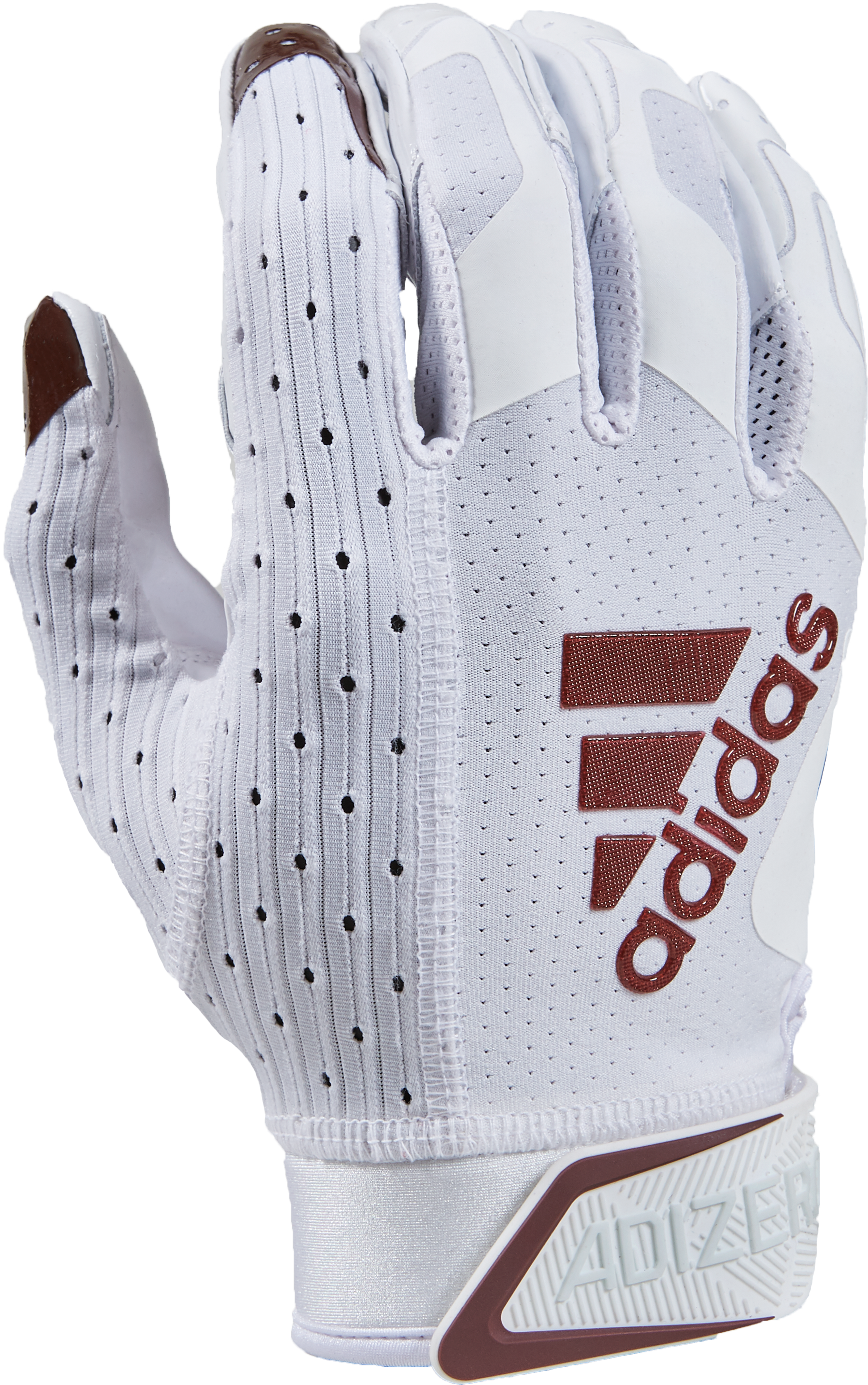 adidas Adult Adizero 9.0 White/Maroon 