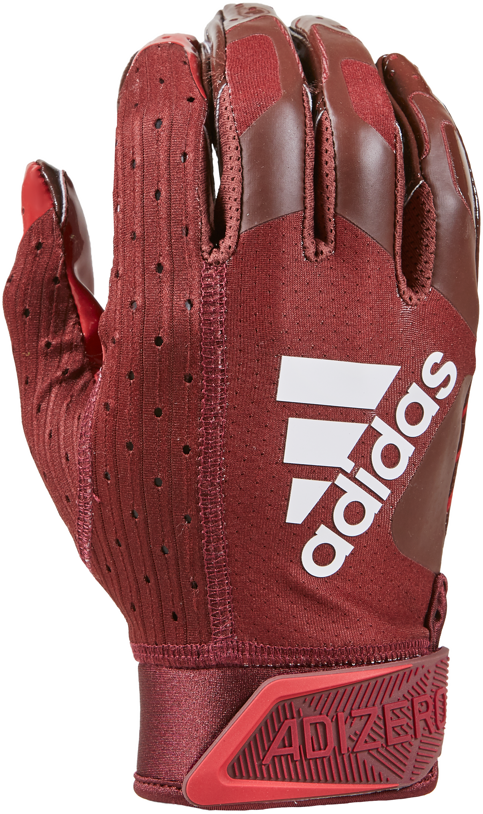 maroon adidas football gloves