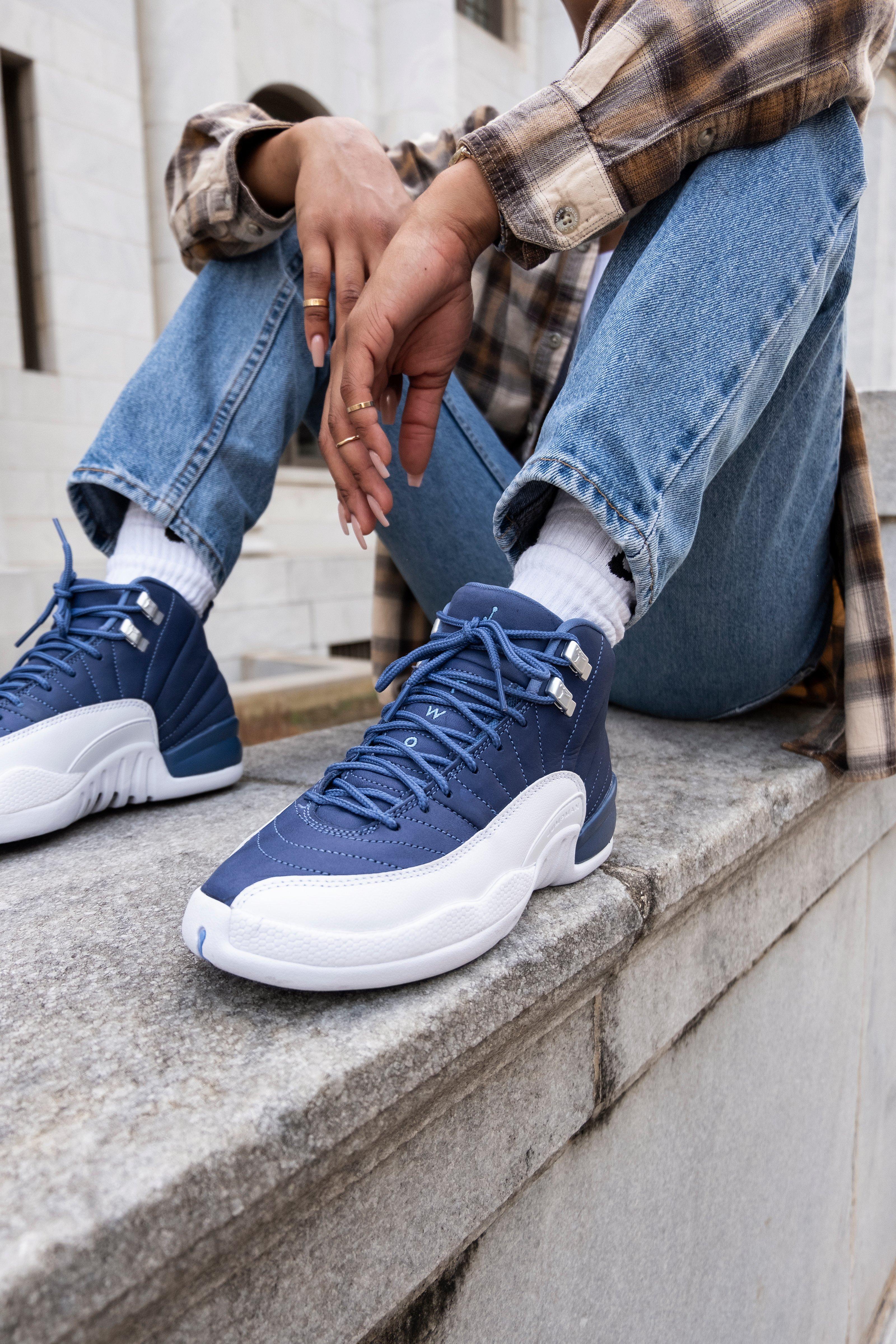 Sneakers Release – Jordan 12 Retro “Stone Blue” Men's and Kids' Basketball  Shoe
