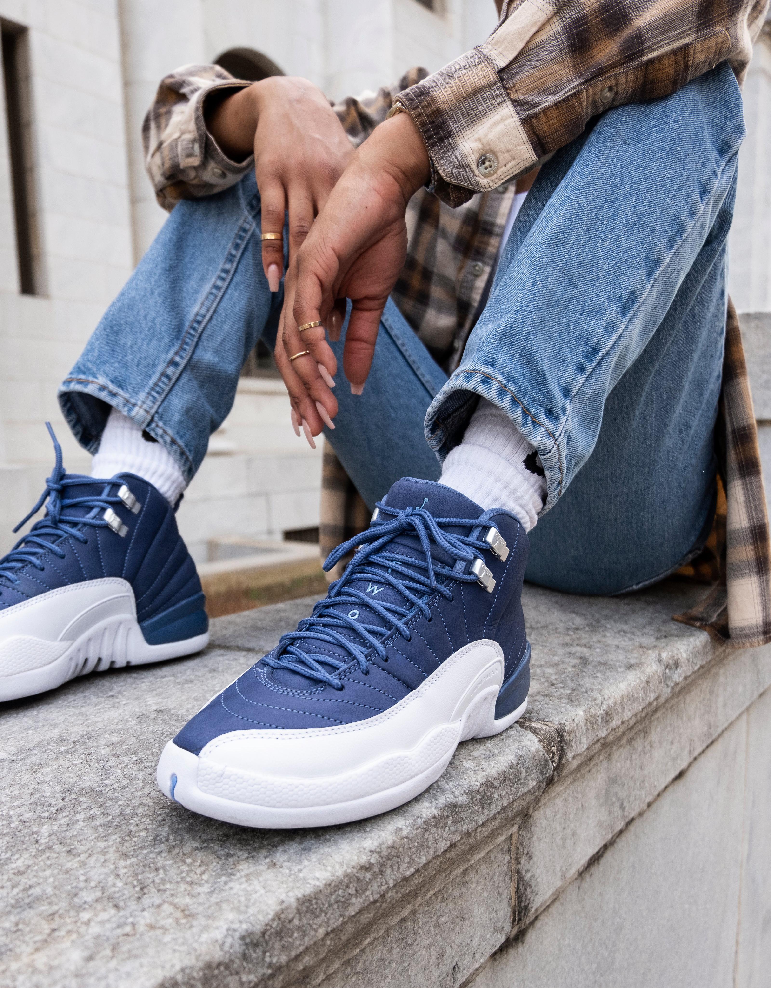 Sneakers Release Jordan 12 Retro Stone Blue Men S And Kids Basketball Shoe