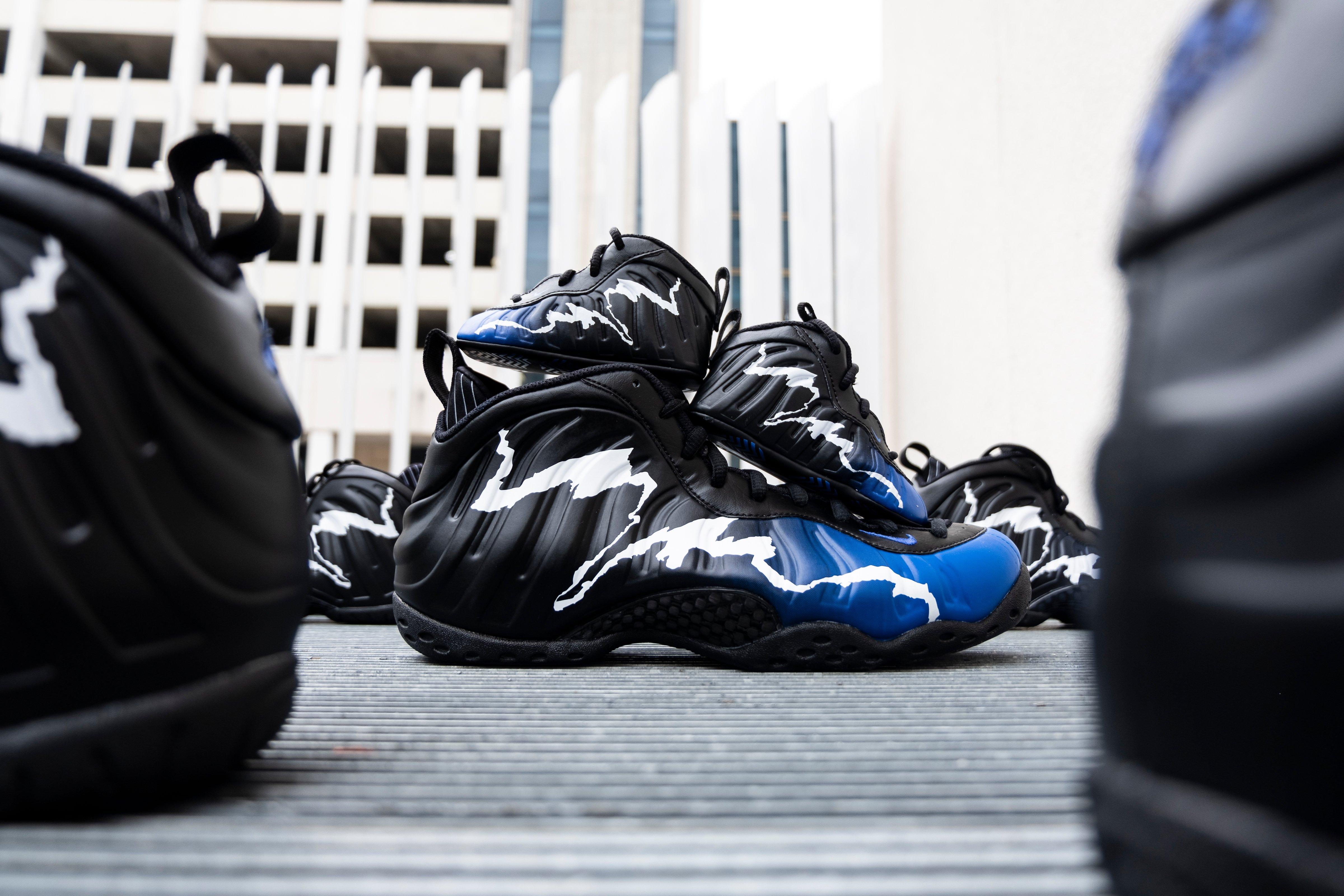 nike air foamposite one black game royal