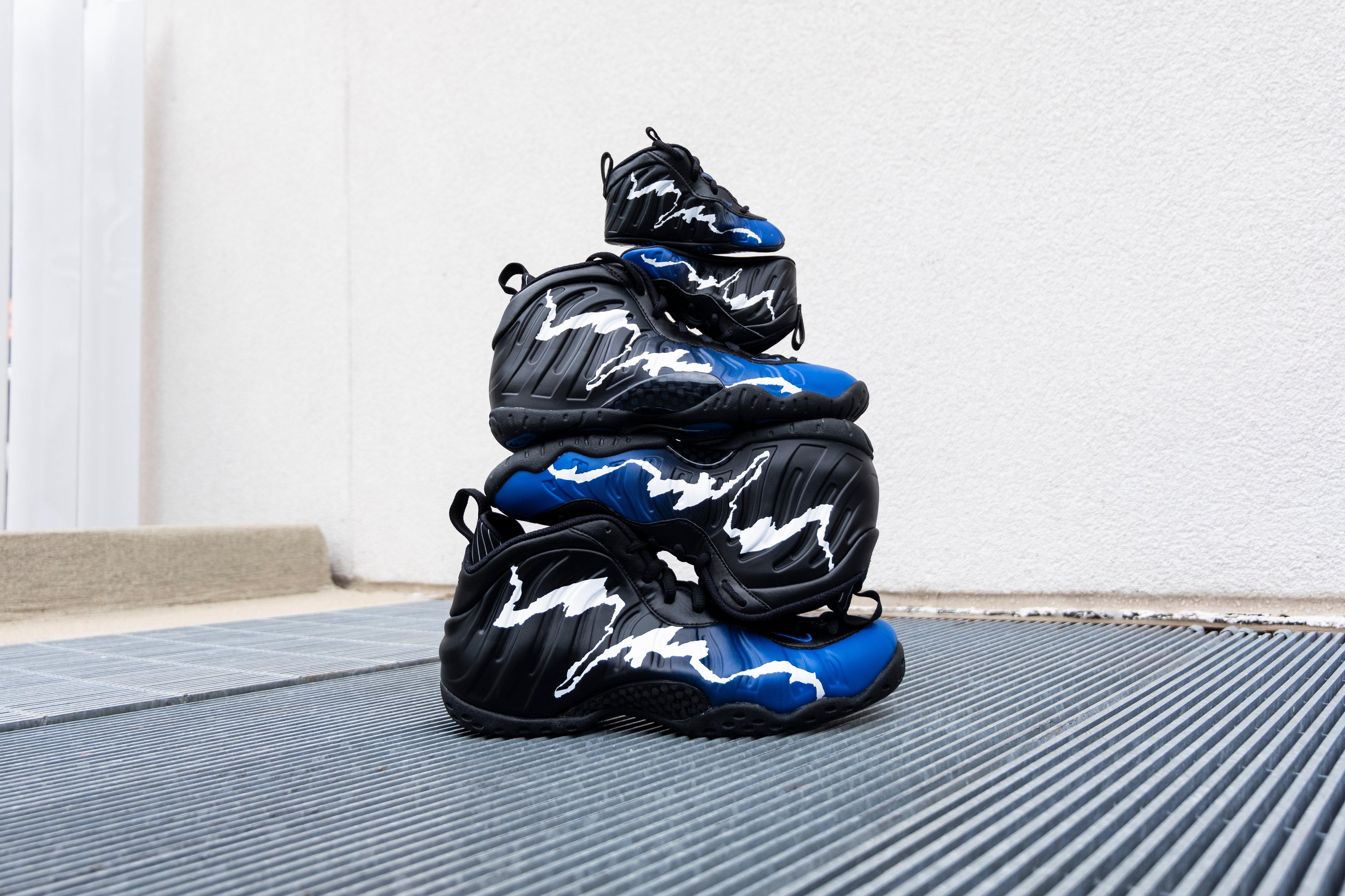 nike air foamposite one black game royal