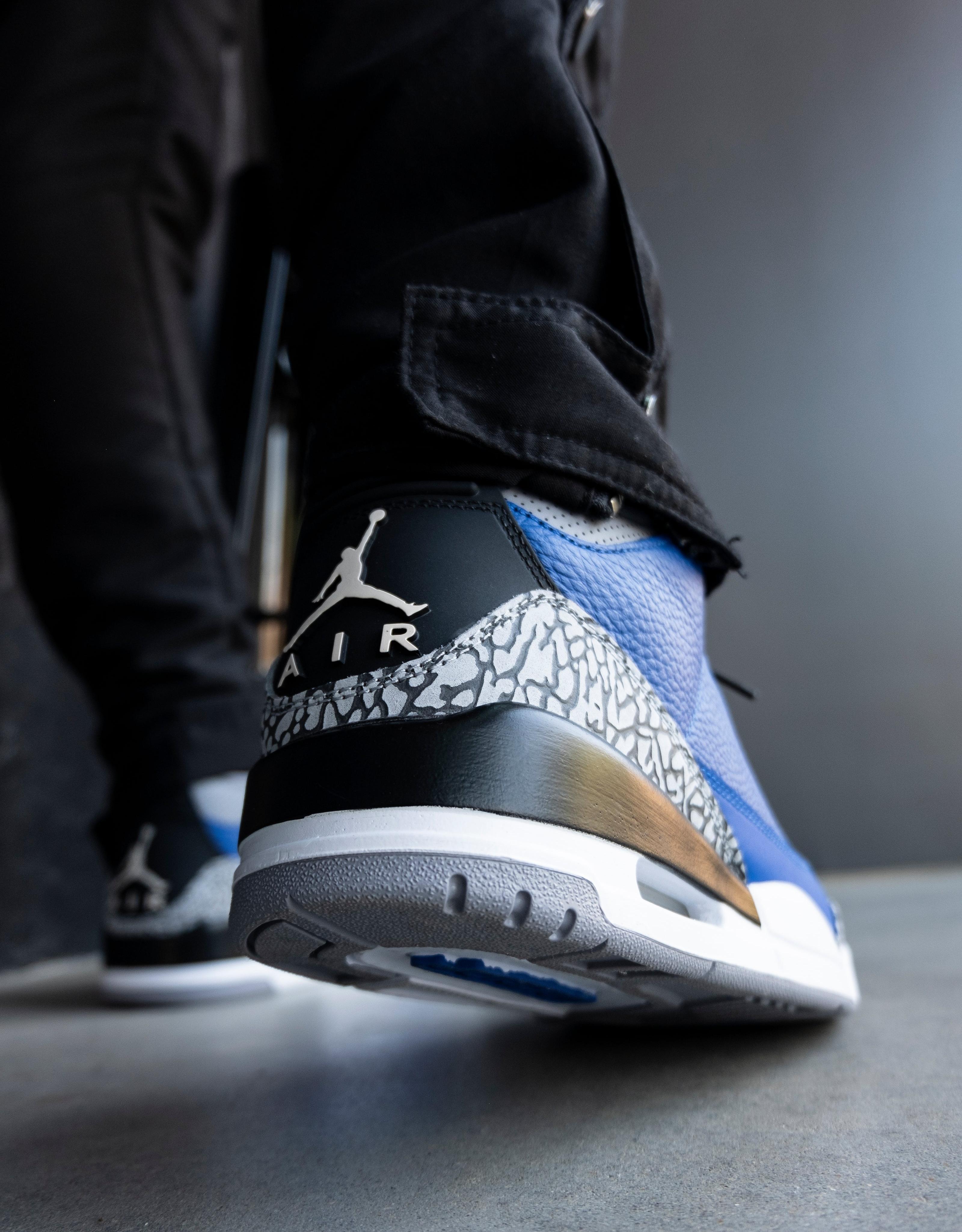 Where to Buy the Air Jordan 3 Blue Cement (Varsity Royal) •