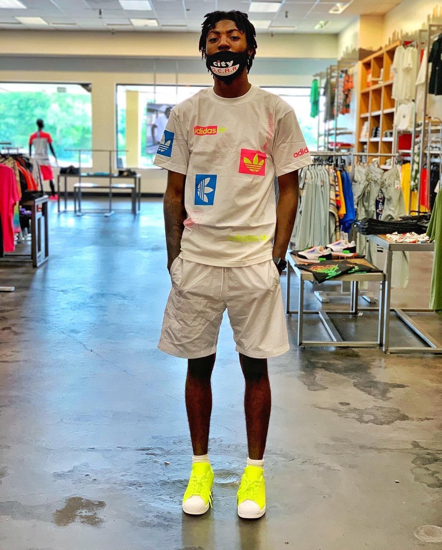 adidas Men's Injection Tee and White Shorts