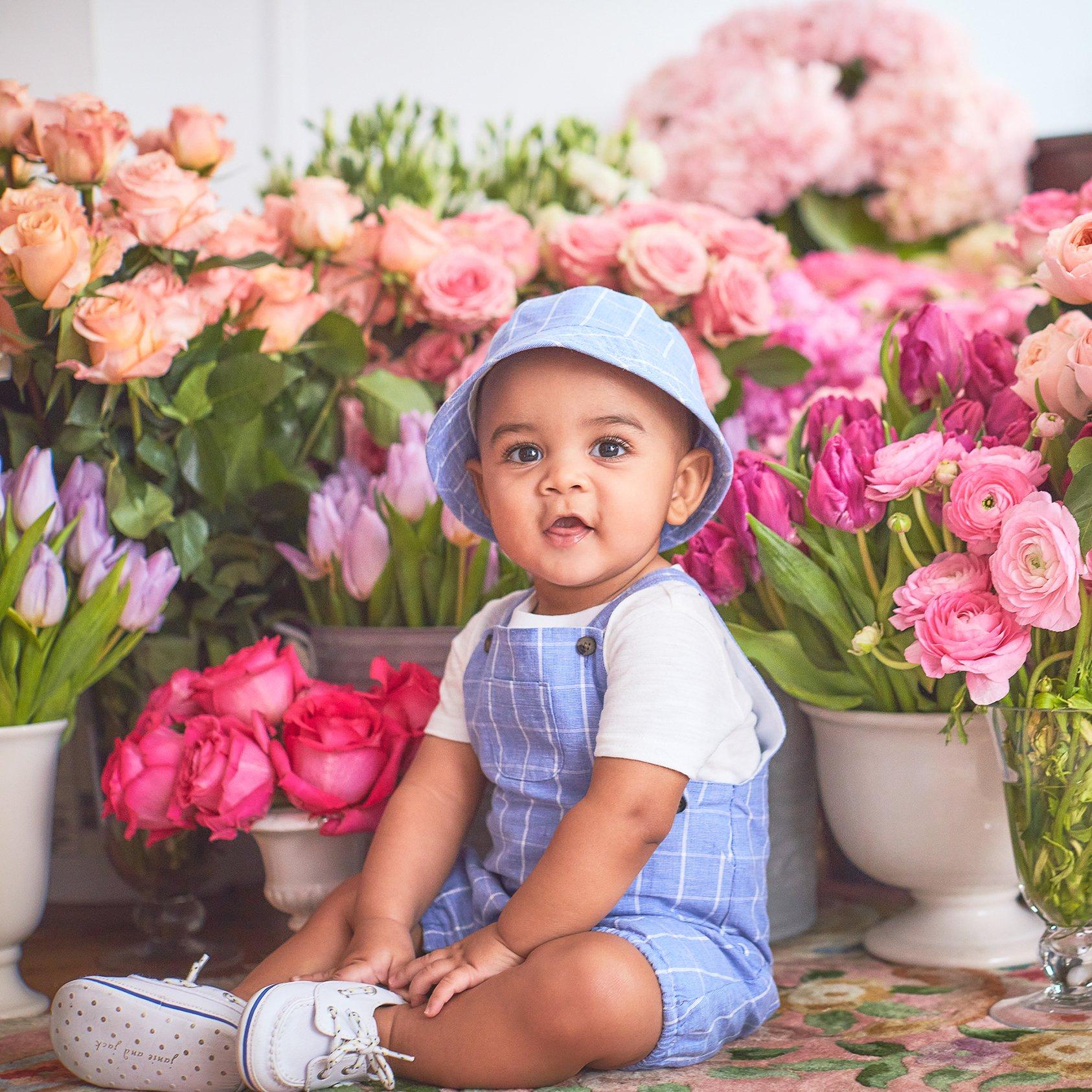 Baby Windowpane Bucket Hat image number 1