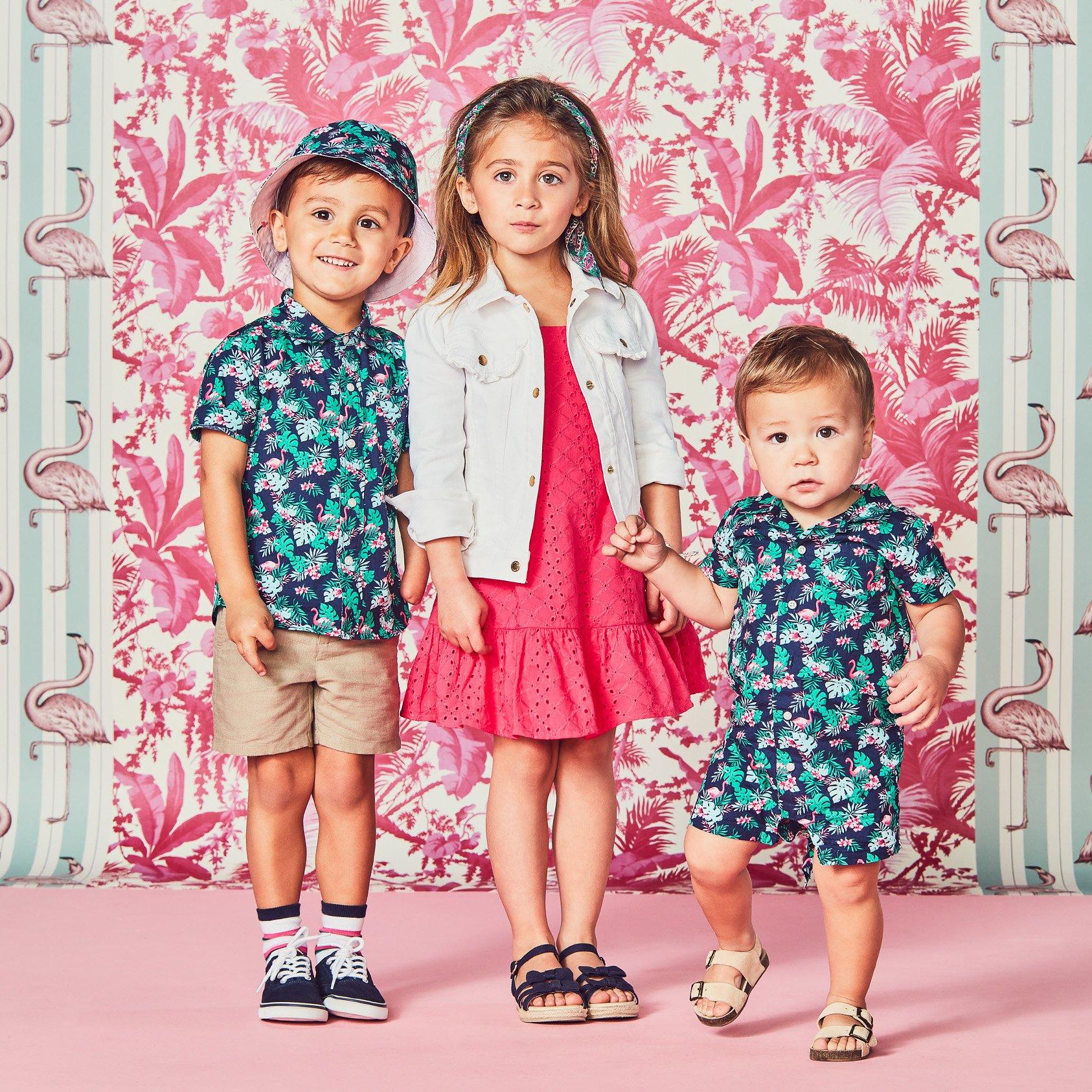Baby Flamingo Polo Romper image number 3