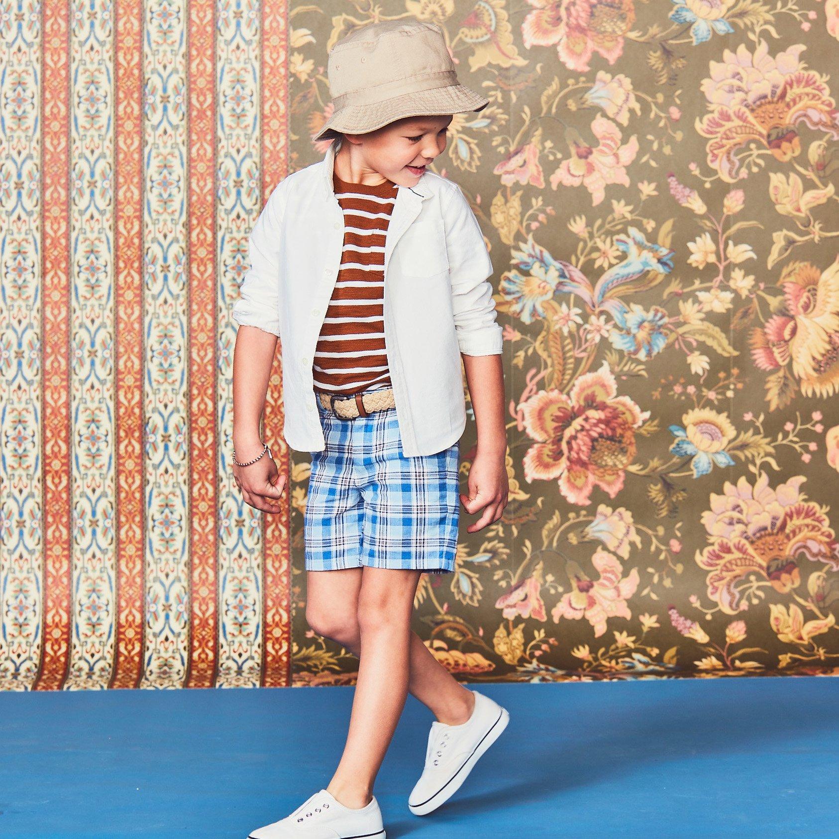 Plaid Linen Short image number 1